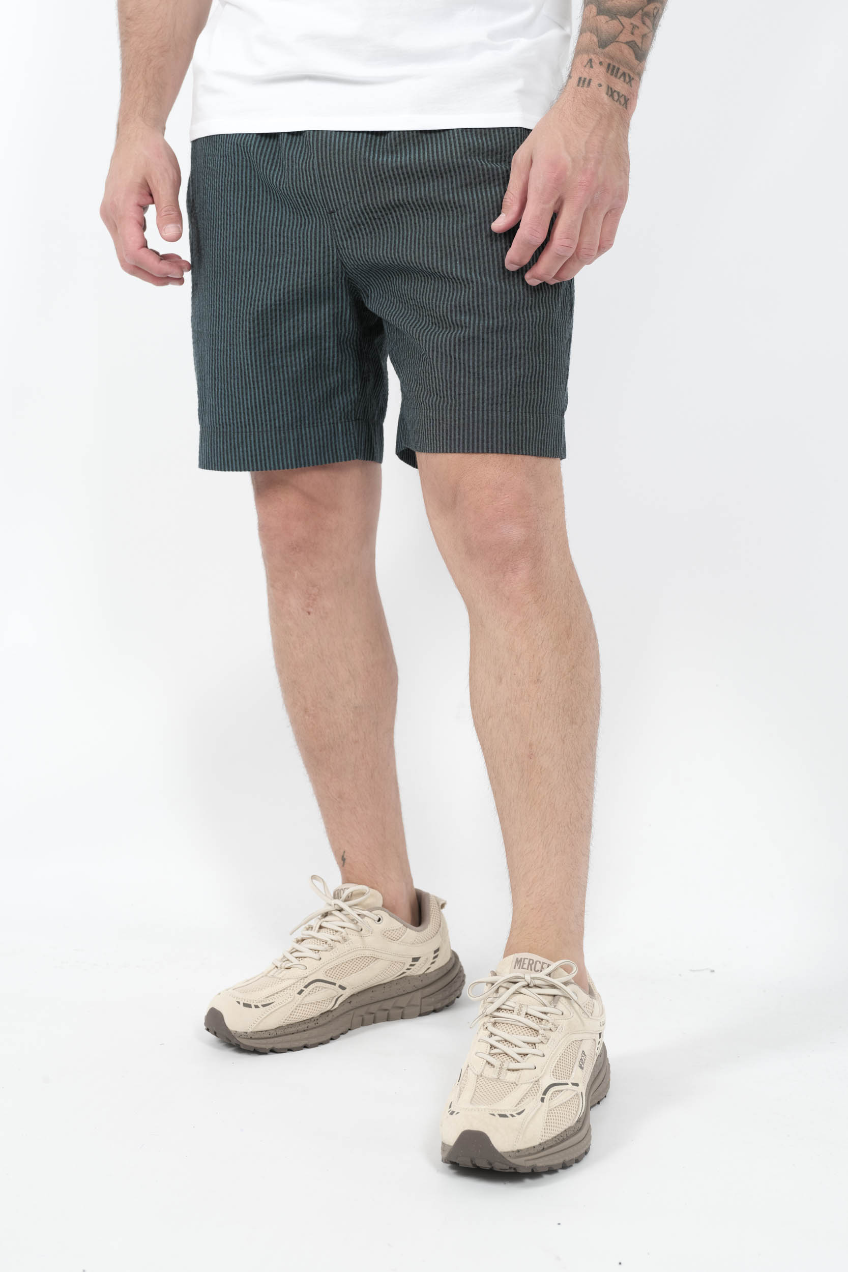  Image du produit SHORT CHE AVEC RAYURES FINES BLEU CAUTO SH-GREEN - 2