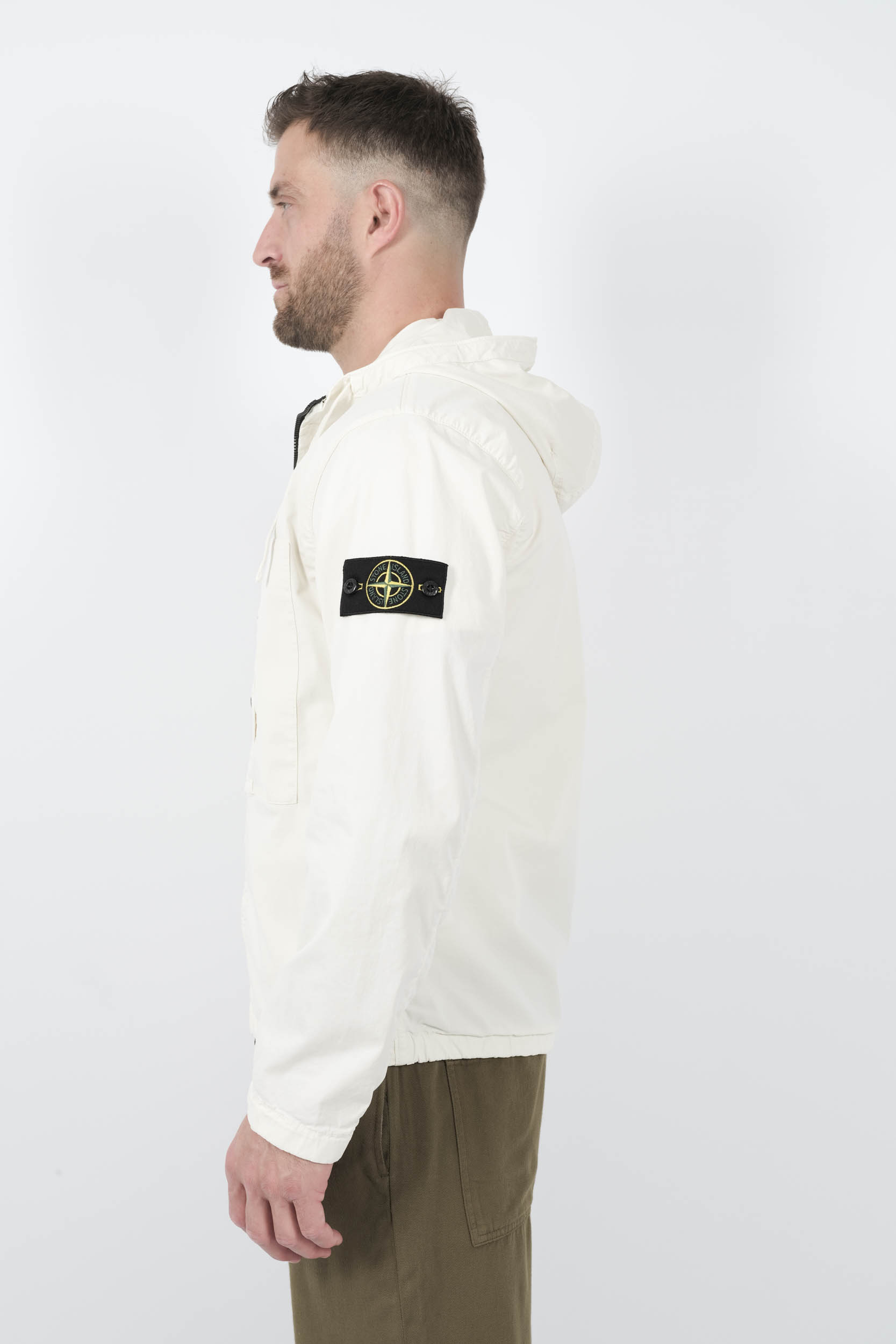  Image du produit VESTE STONE ISLAND DEPERLANTE AVEC POCHES POITRINE ECRU S154191S10-V0093 - 4