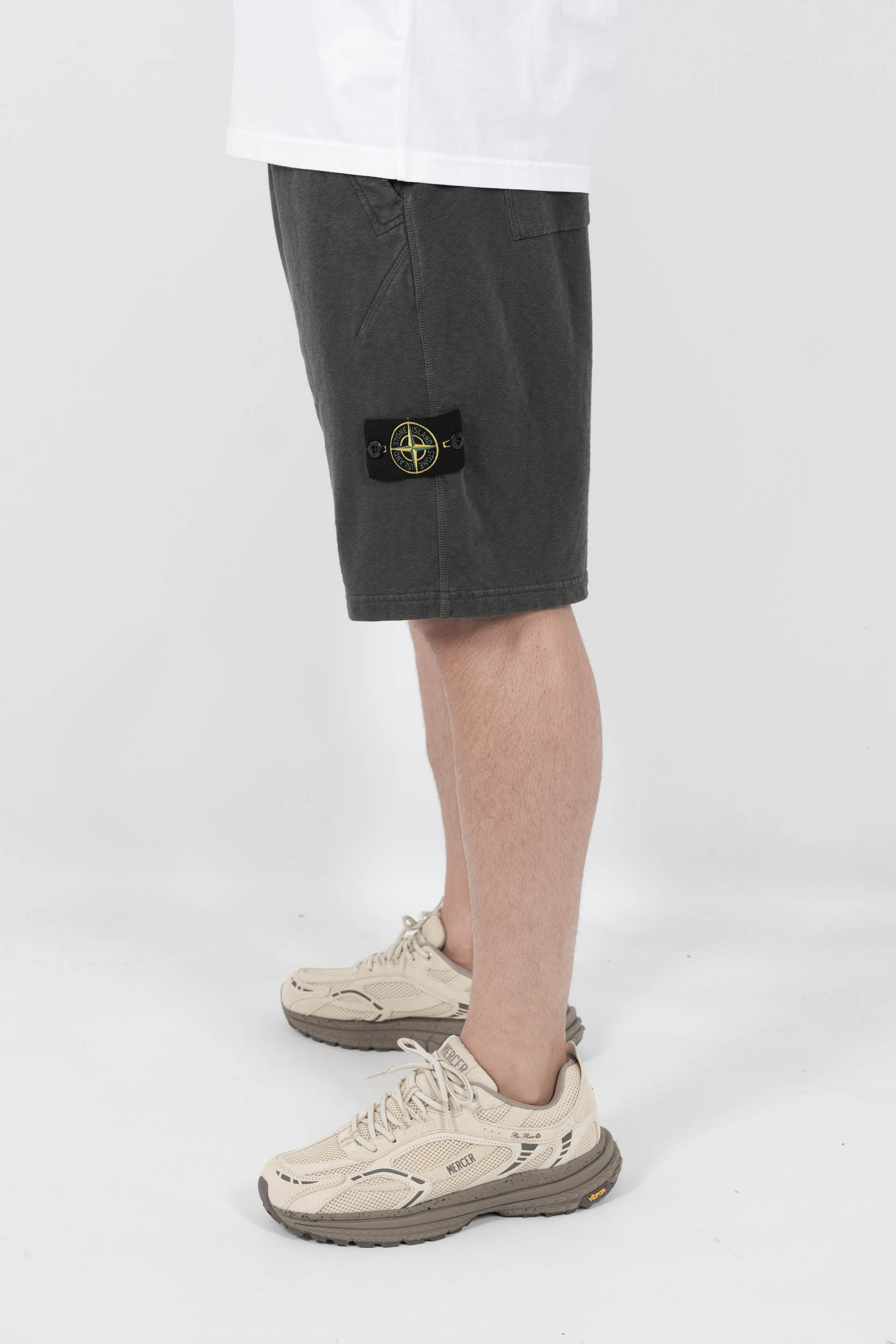 SHORT STONE ISLAND EN COTON GRIS S156209S60-V0165