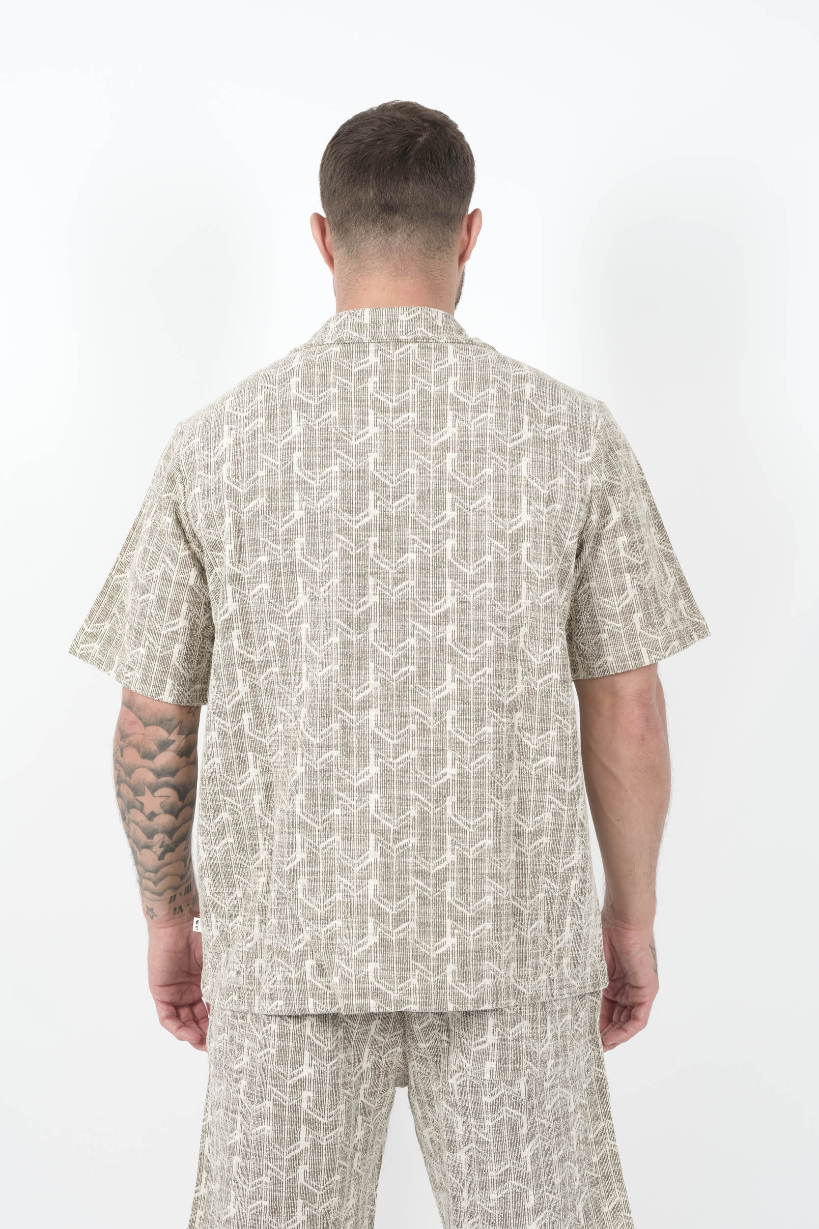  Image du produit CHEMISE NN07 JACQUARD BOUCLE BLANC/GRIS JULIO3420-374 - 5