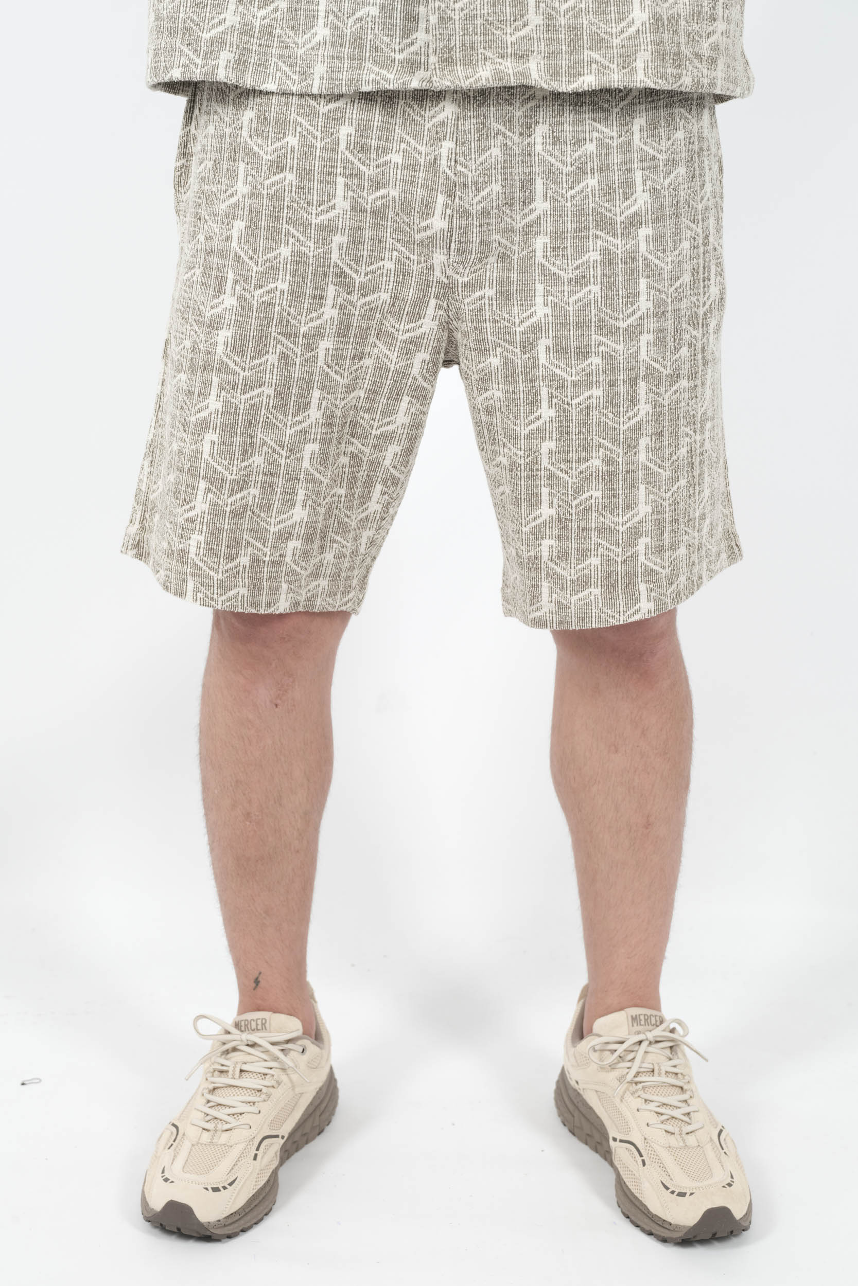 SHORT NN07 JACQUARD BOUCLE BLANC/GRIS JERRY SH-374