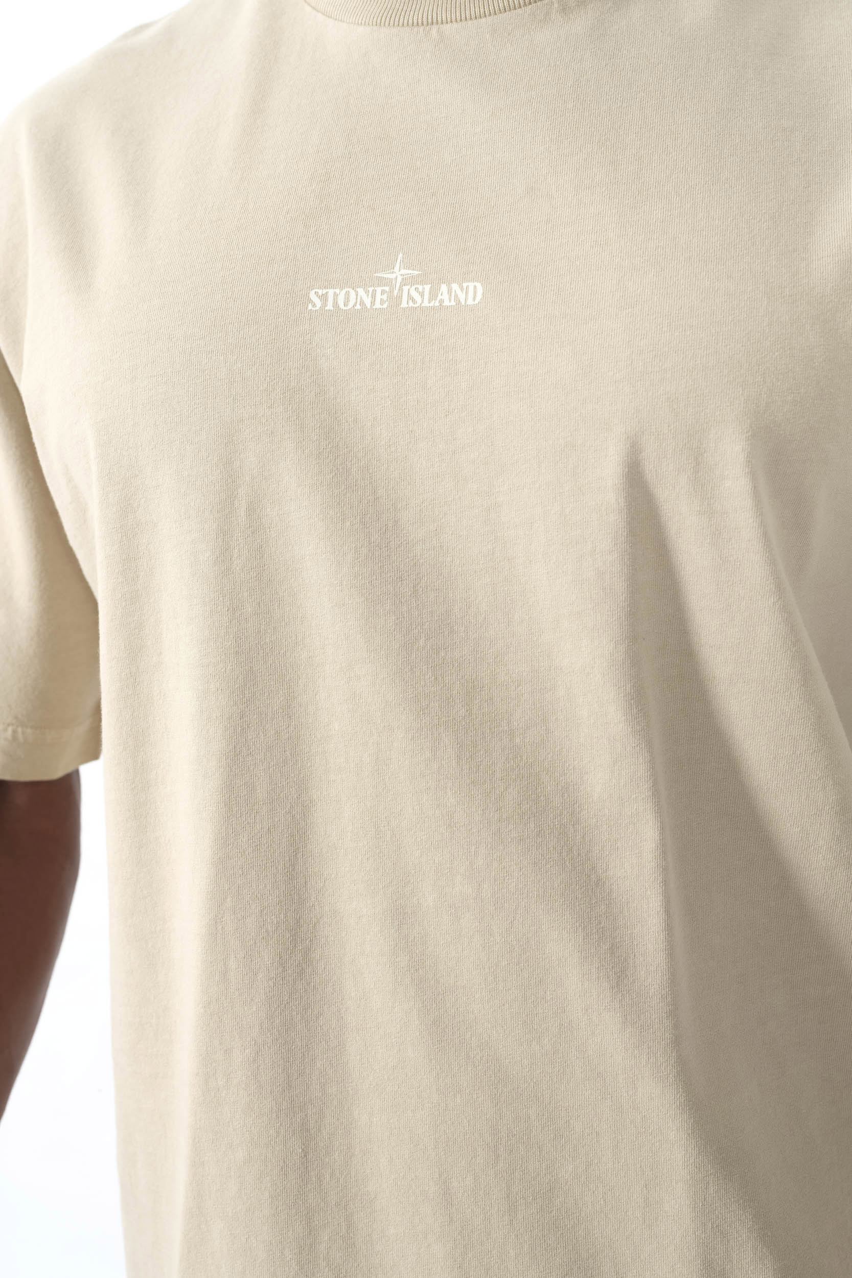 TEE-SHIRT STONE ISLAND BEIGE LOGO DOS 2100037-V009A