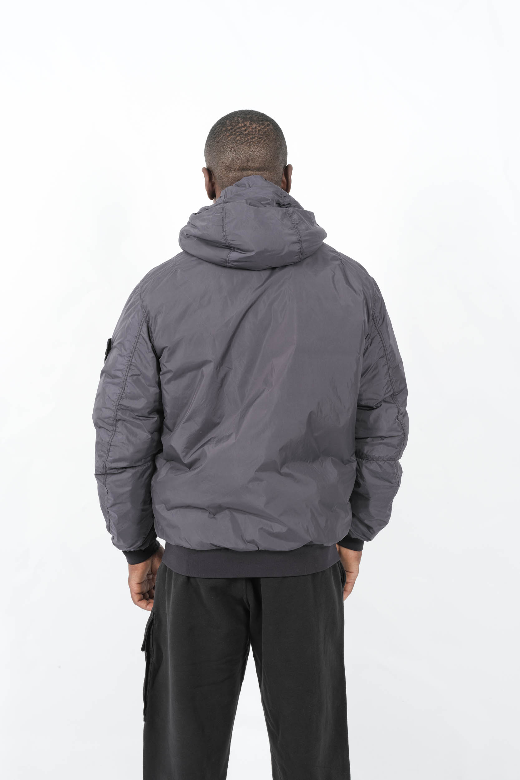 BLOUSON A CAPUCHE STONE ISLAND GRIS 4100013-V0026