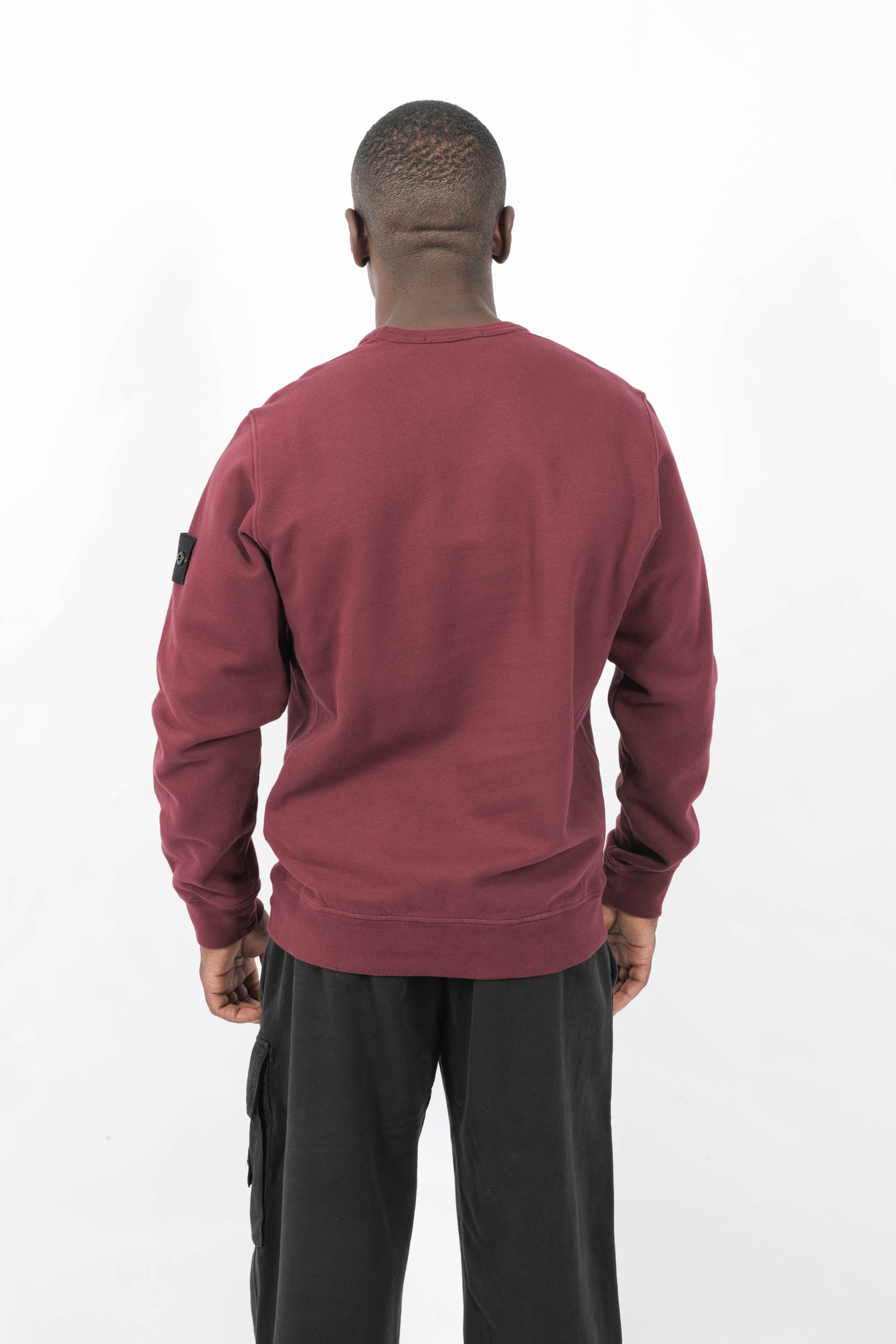 SWEAT STONE ISLAND COL ROND BORDEAUX 6100028-V0012