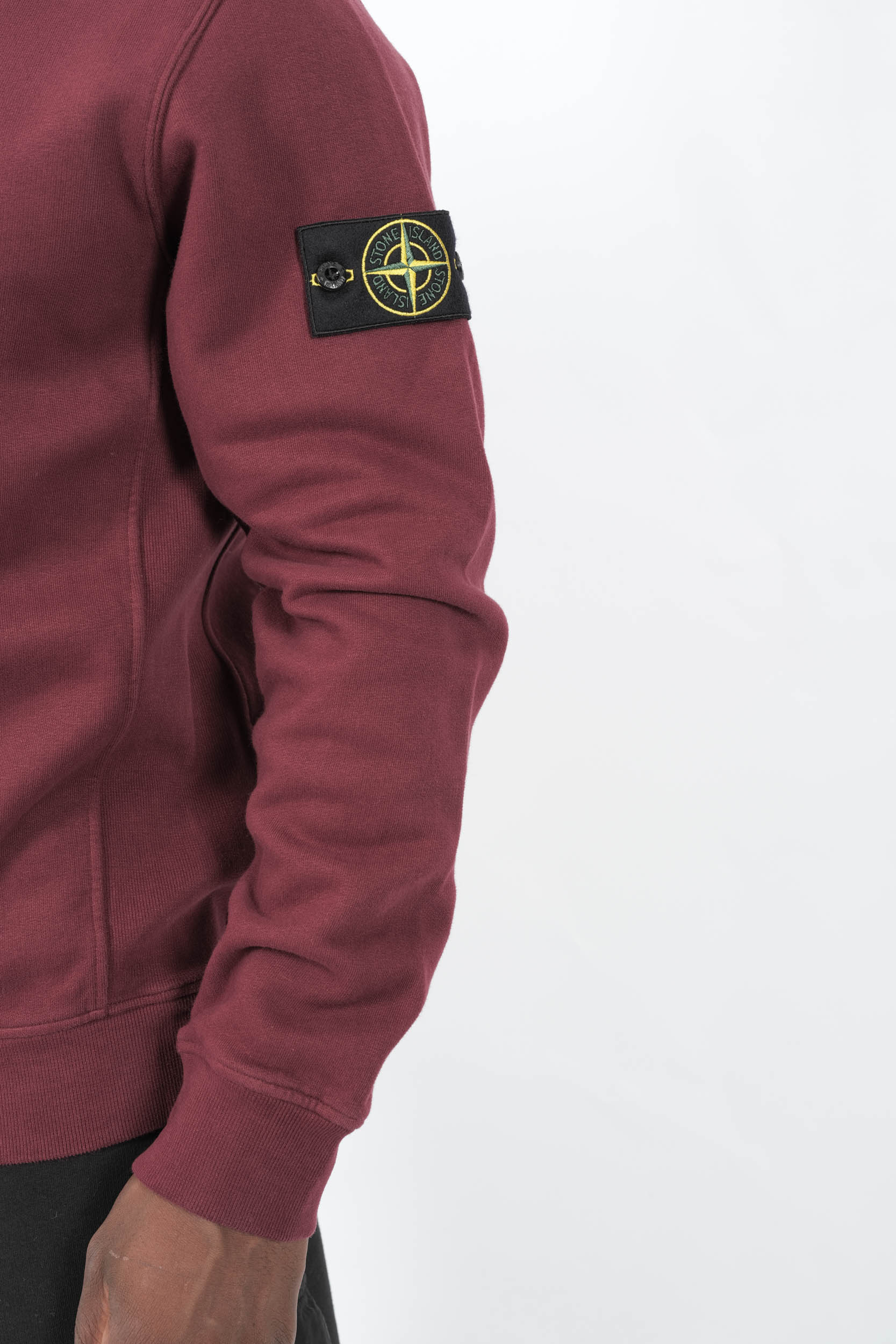 SWEAT STONE ISLAND COL ROND BORDEAUX 6100028-V0012