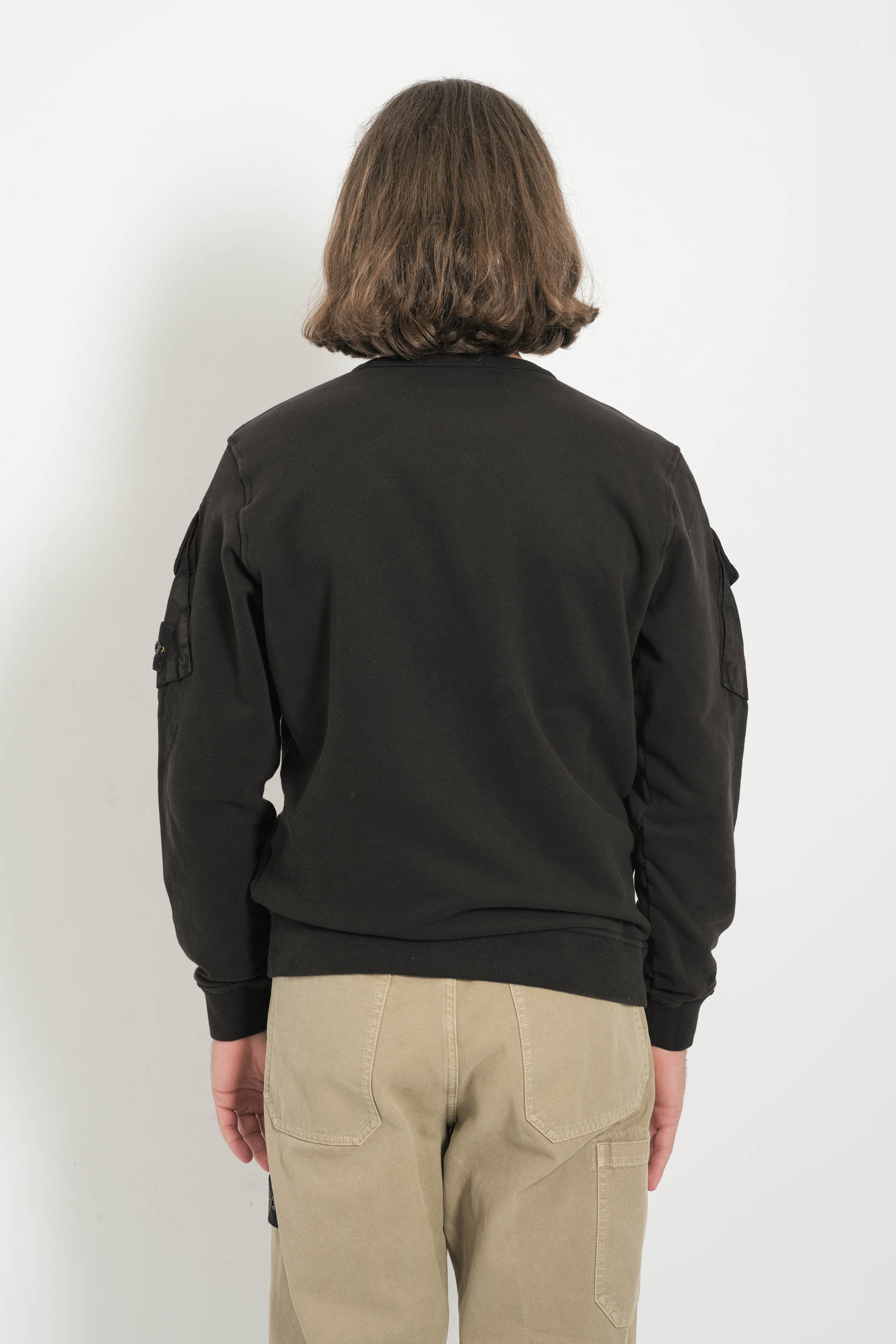  Image du produit SWEAT STONE ISLAND COL ROND POCHE NOIR 6100008-V0029 - 7