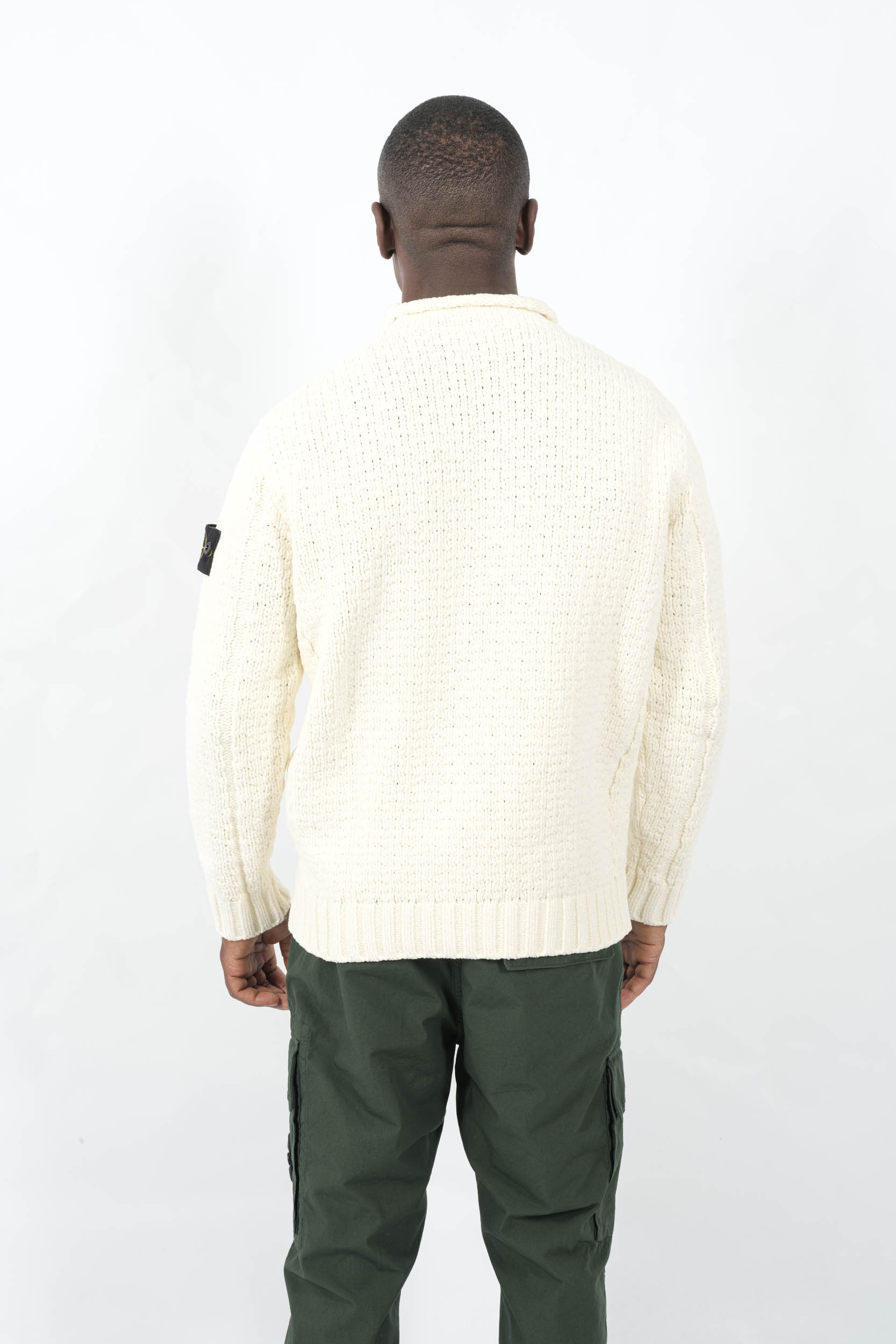  Image du produit PULL STONE ISLAND EN CHENILLE DE COTON BLANC CREME 5100019-V0093 - 5