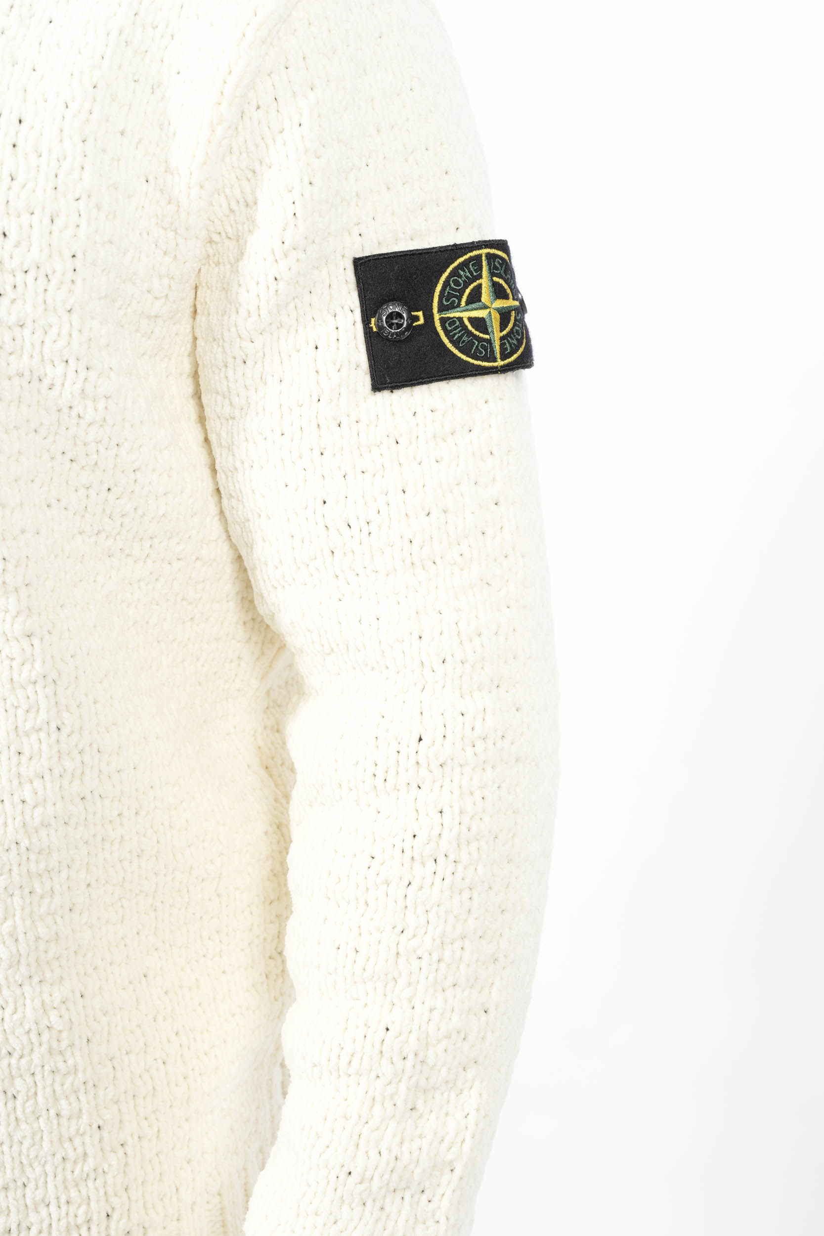  Image du produit PULL STONE ISLAND EN CHENILLE DE COTON BLANC CREME 5100019-V0093 - 6