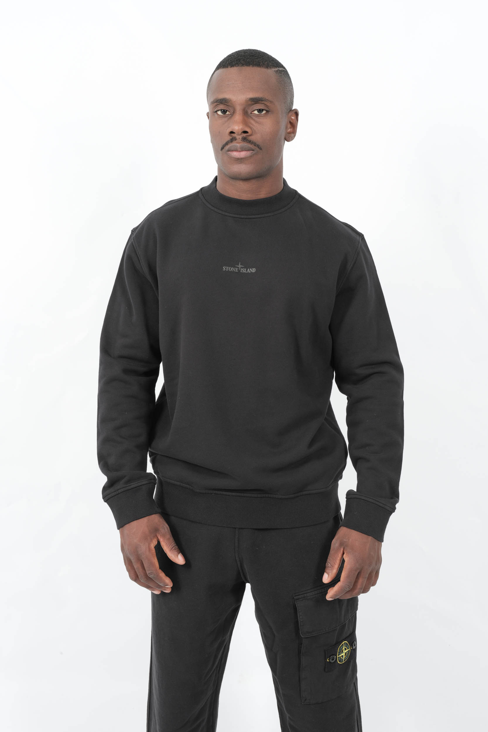  Image du produit SWEAT STONE ISLAND OVERSIZE NOIR AVEC IMPRIME DANS LE DOS 6100018-V0029 - 3