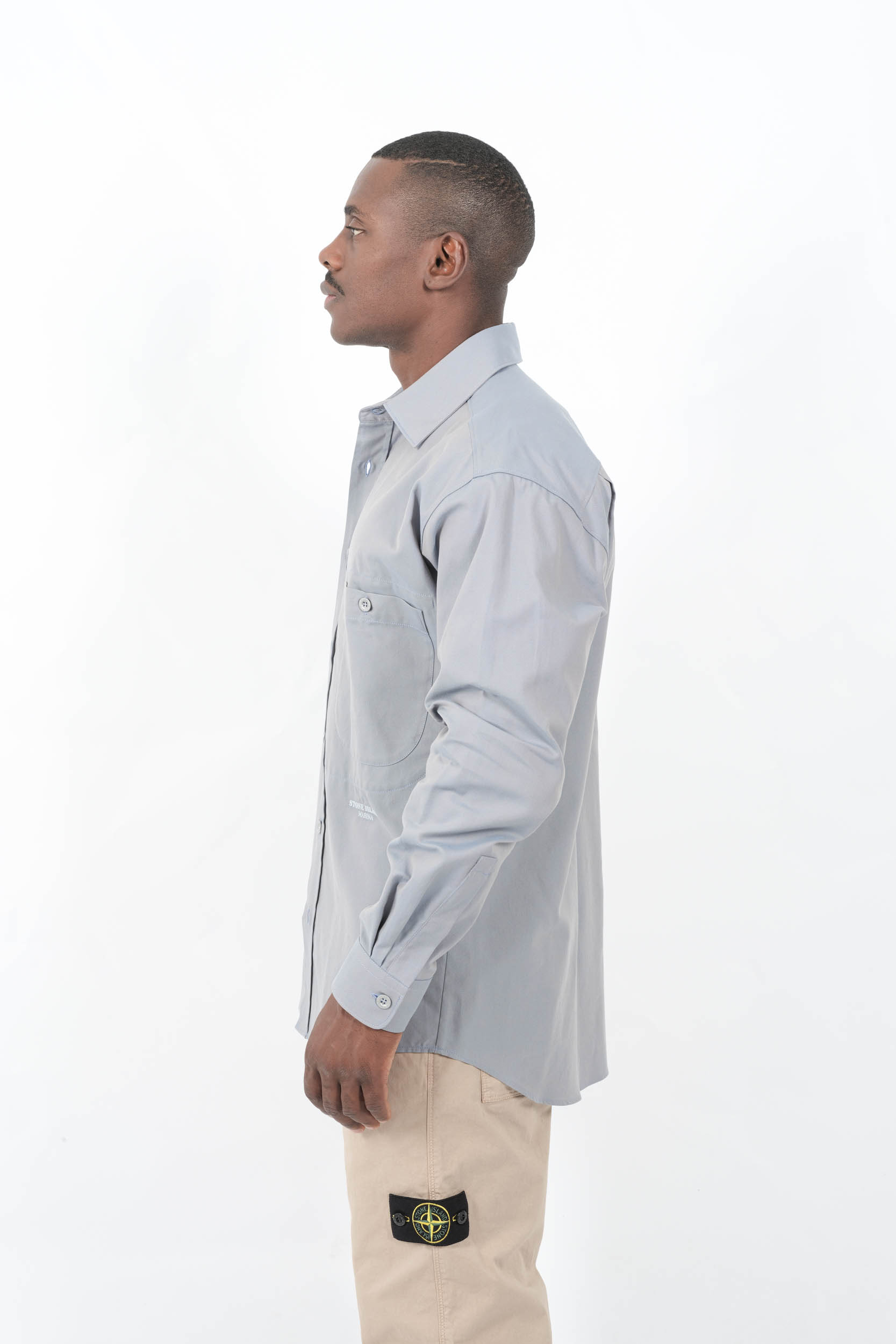  Image du produit CHEMISE STONE ISLAND MARINA BLEUE CLAIR EN OXFORD 1100003-V0040 - 6