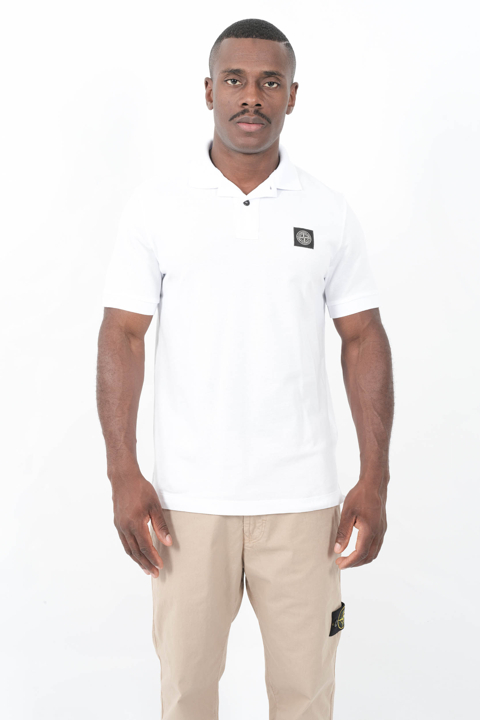 POLO STONE ISLAND BLANC 2200005-V1001