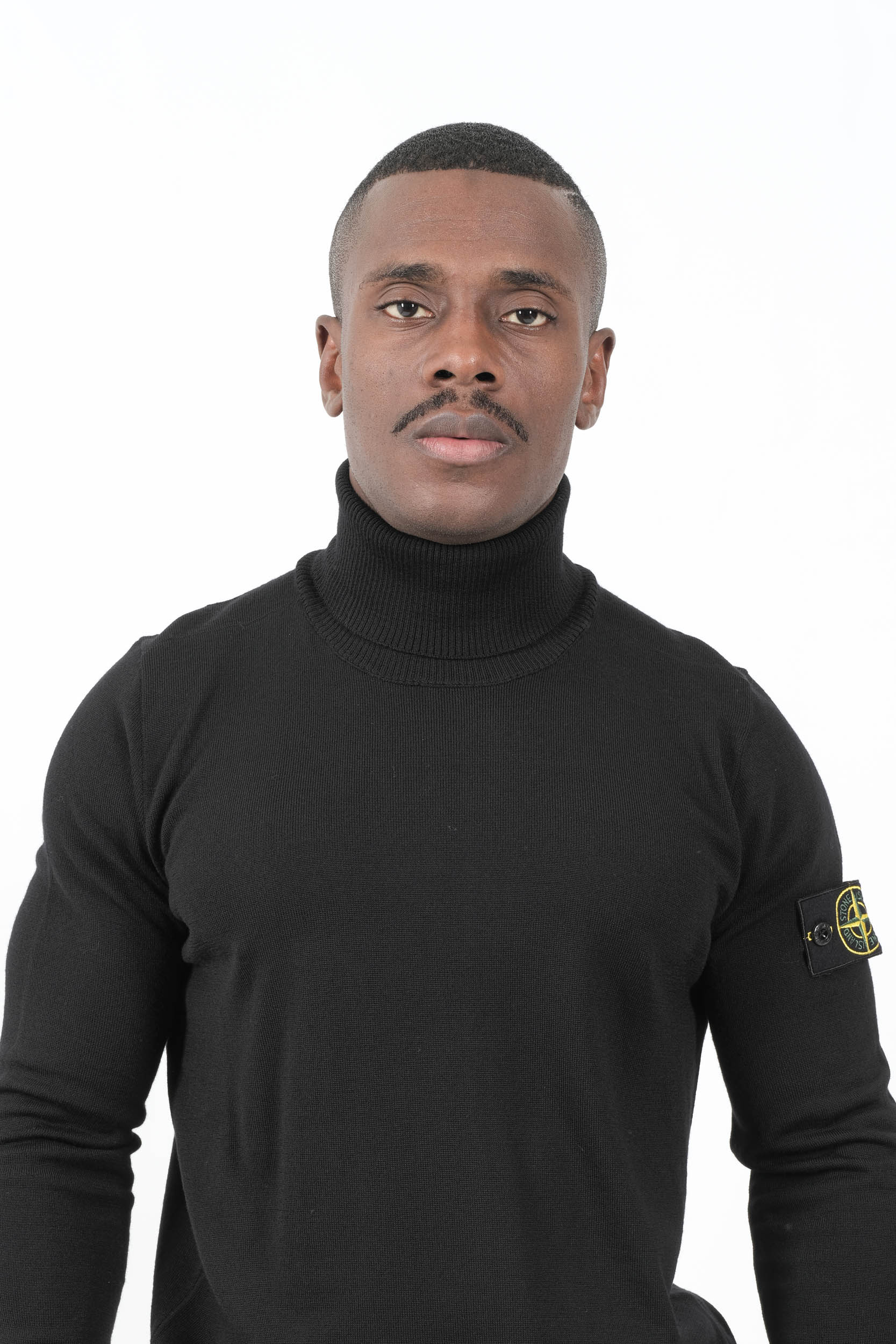 PULL COL ROULE STONE ISLAND NOIR 5100025-V0029
