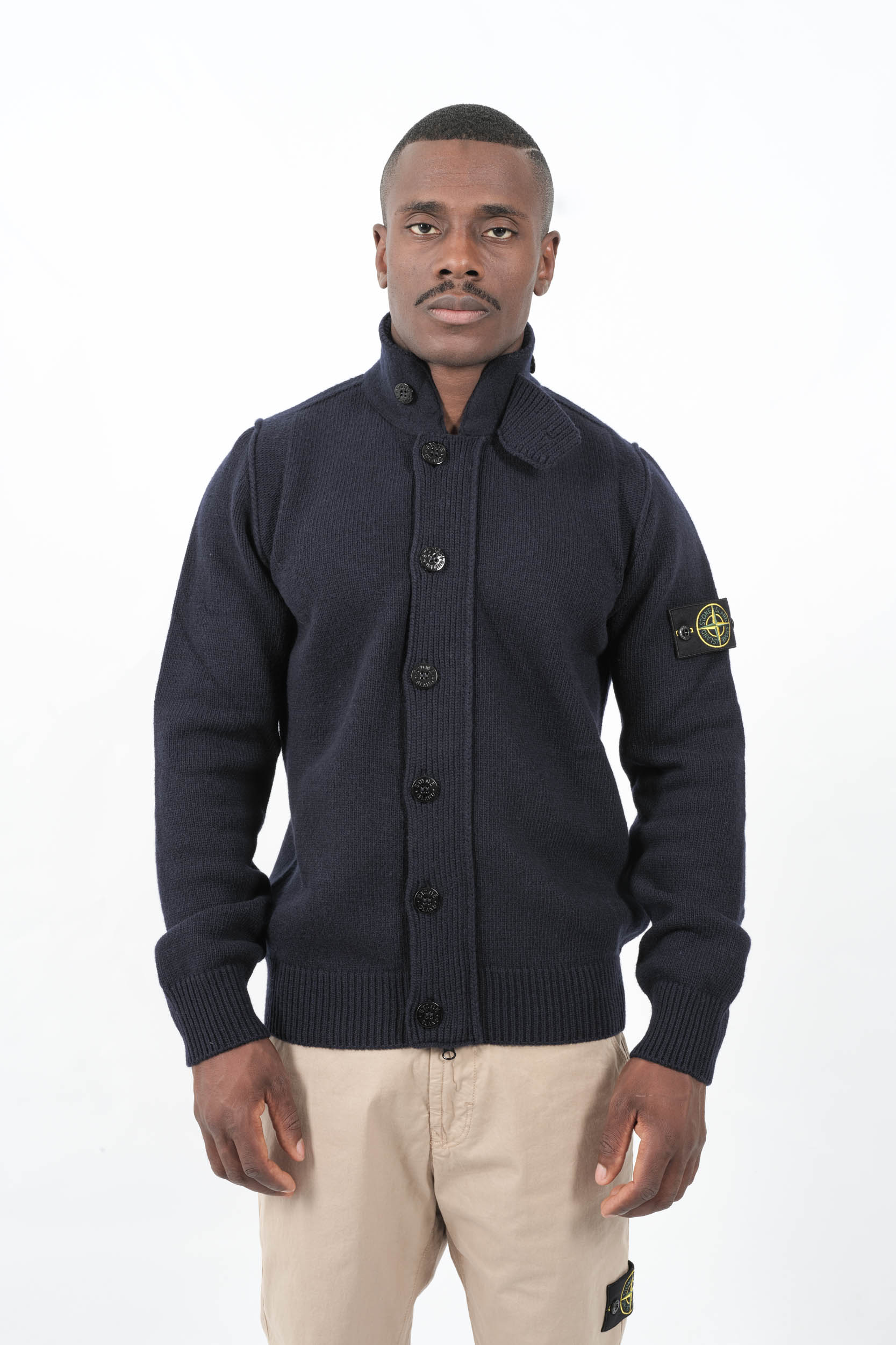 GILET STONE ISLAND AVEC BOUTONS MARINE 5100047-V0020