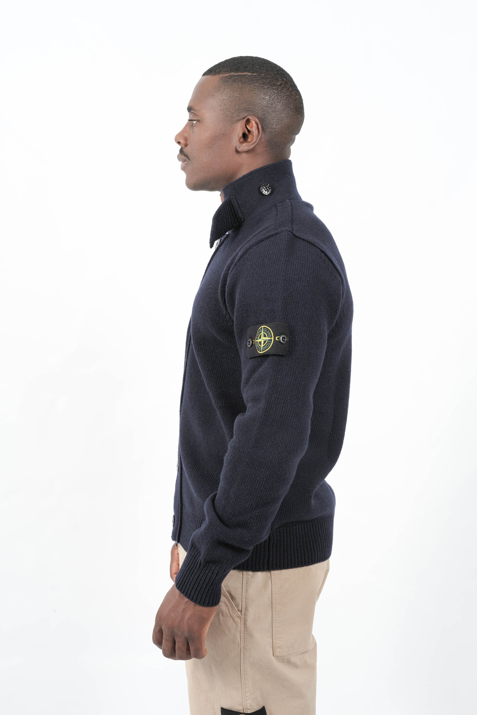 GILET STONE ISLAND AVEC BOUTONS MARINE 5100047-V0020