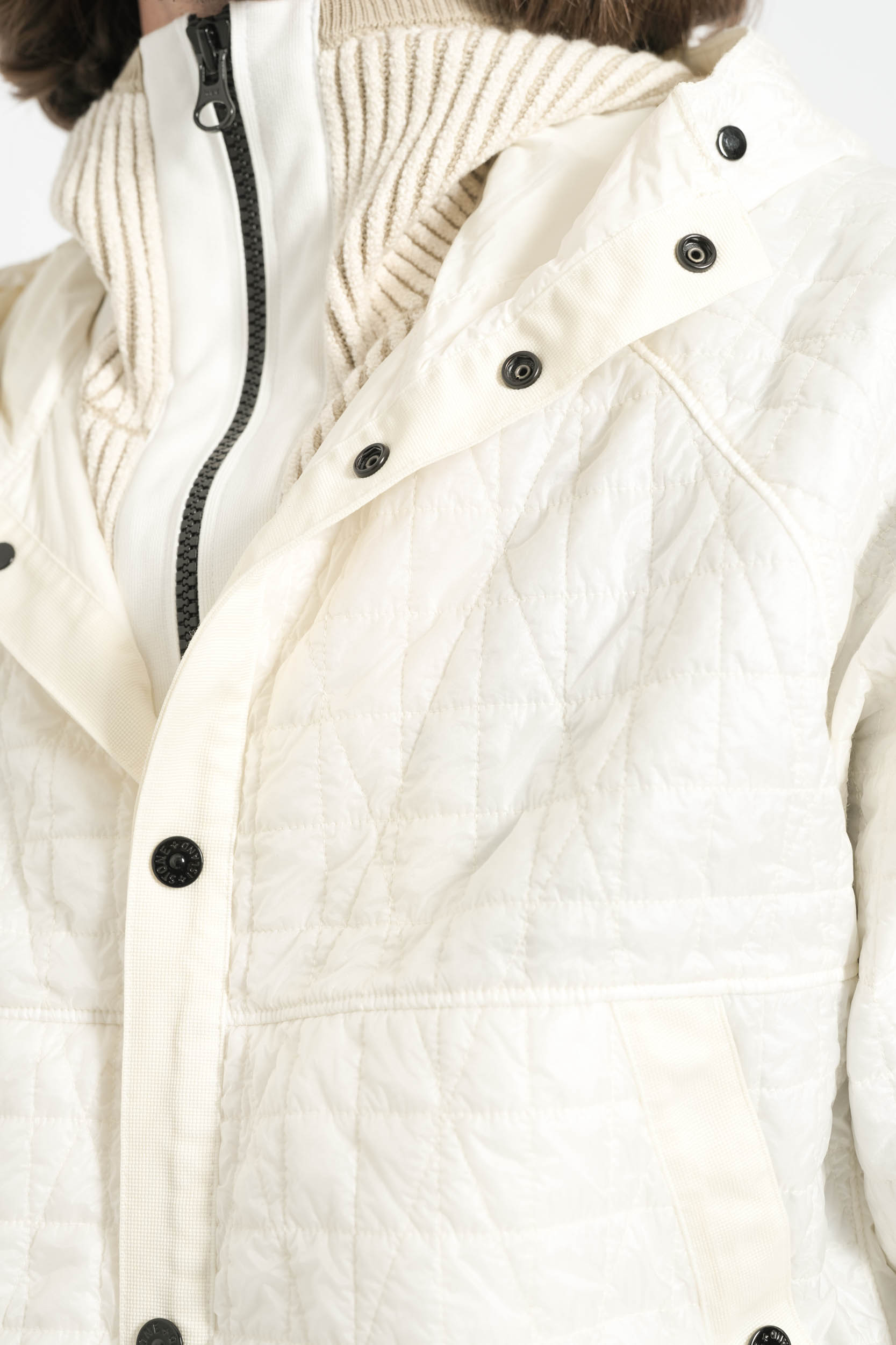 BLOUSON STONE ISLAND A CAPUCHE CREME 4100023-V0093