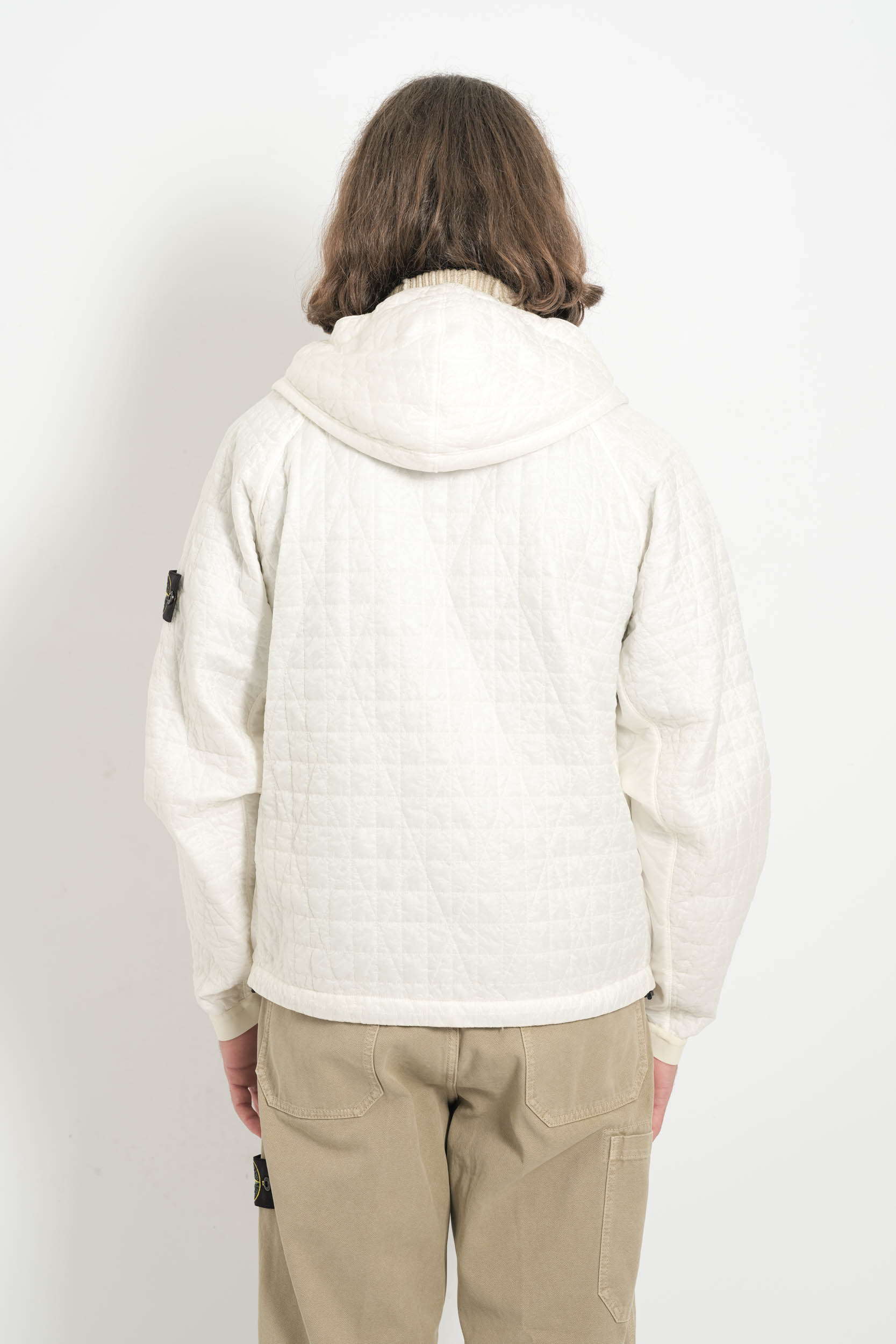 BLOUSON STONE ISLAND A CAPUCHE CREME 4100023-V0093
