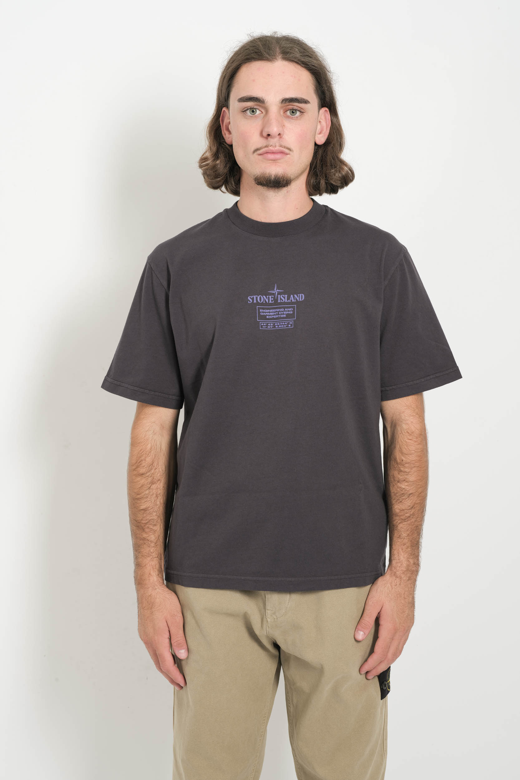 TEE-SHIRT STONE ISLAND VIOLET COUPE REGULAR 2100037-V0026