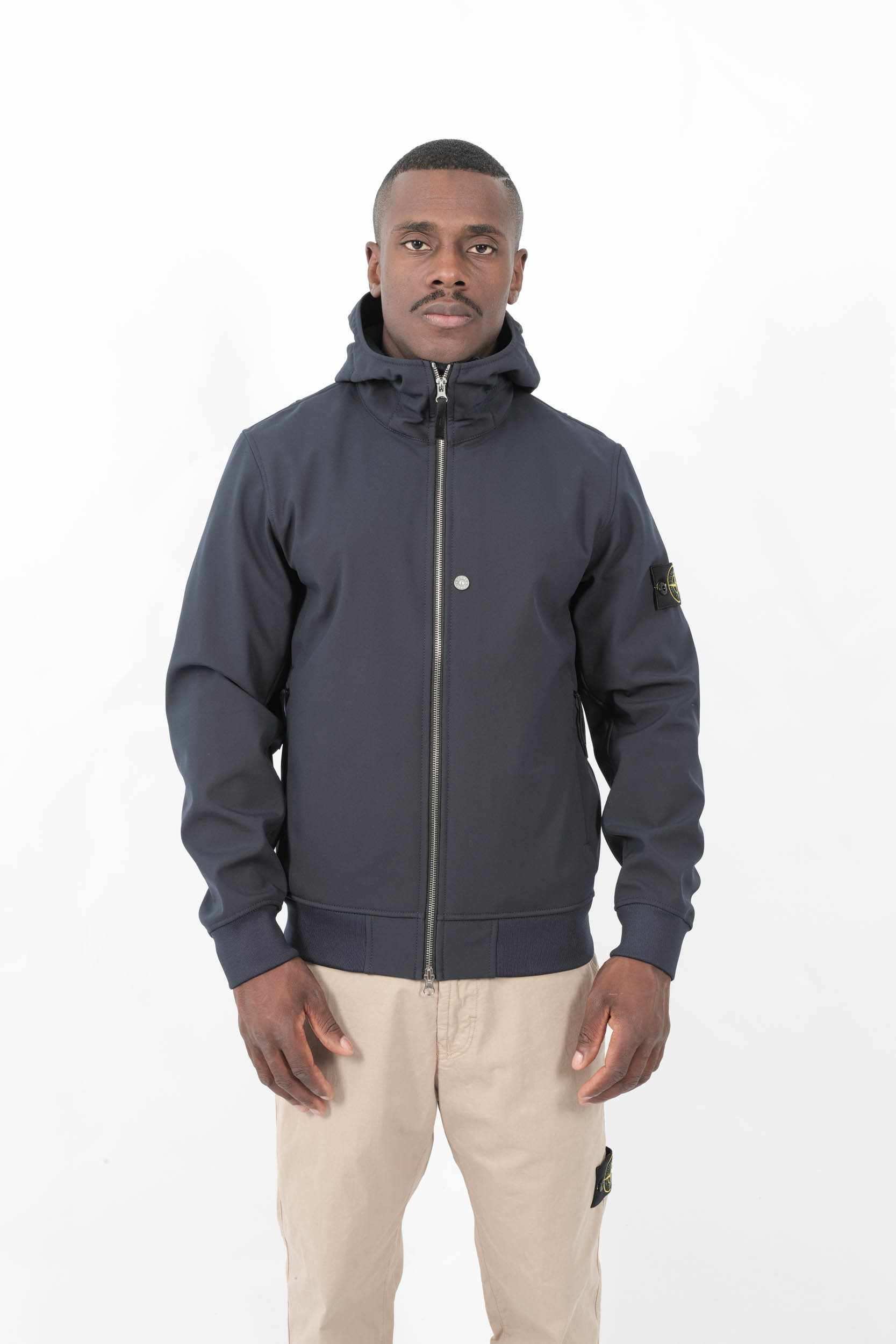 BLOUSON STONE ISLAND EN SOFT SHELL-R MARINE Q100004-V0020