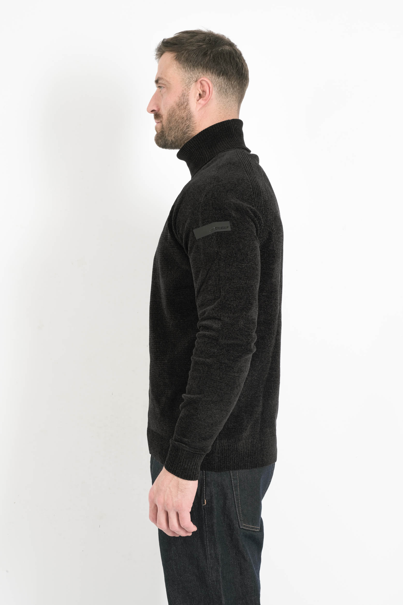 PULL RRD COL ROULE NOIR W25133-10