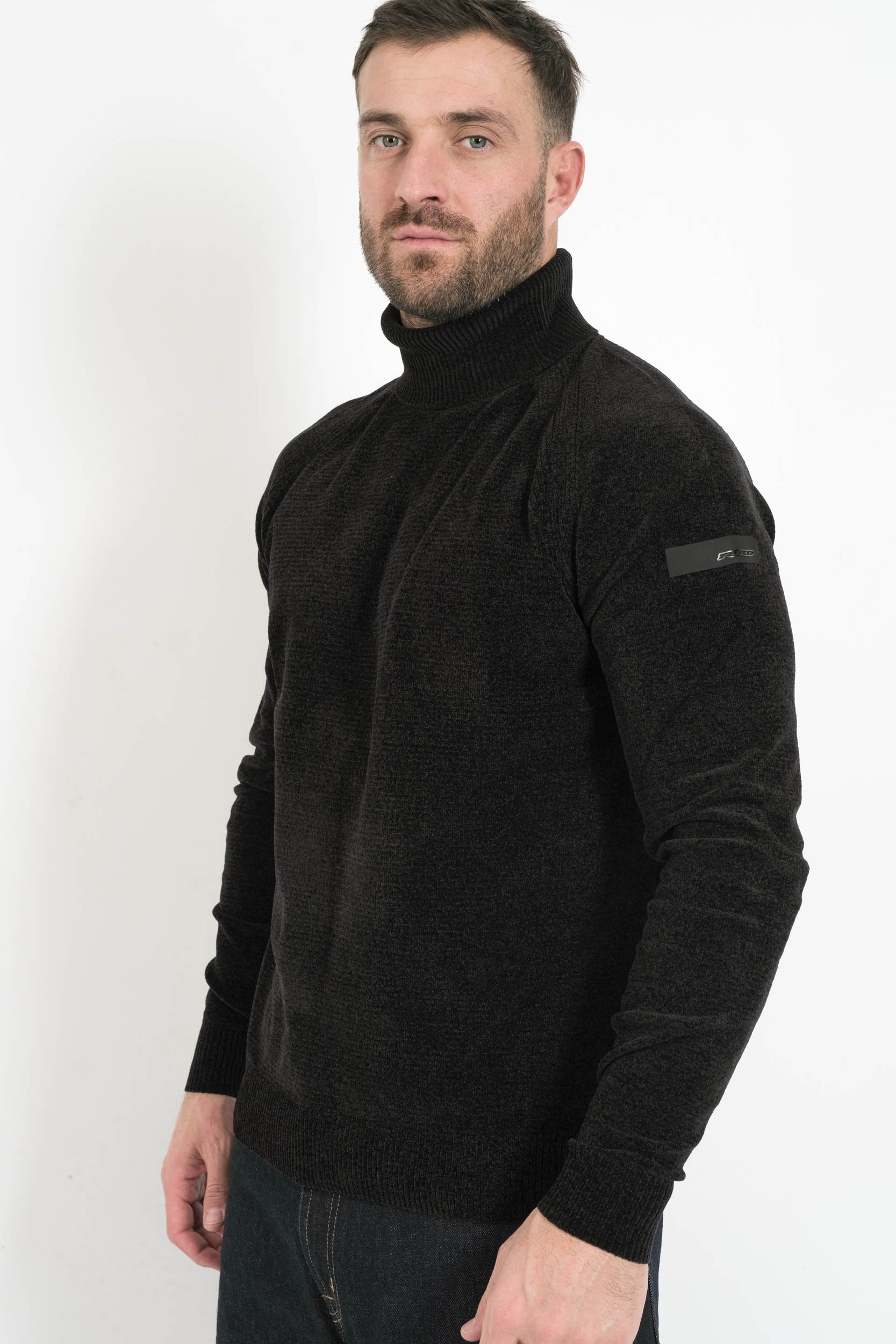 PULL RRD COL ROULE NOIR W25133-10
