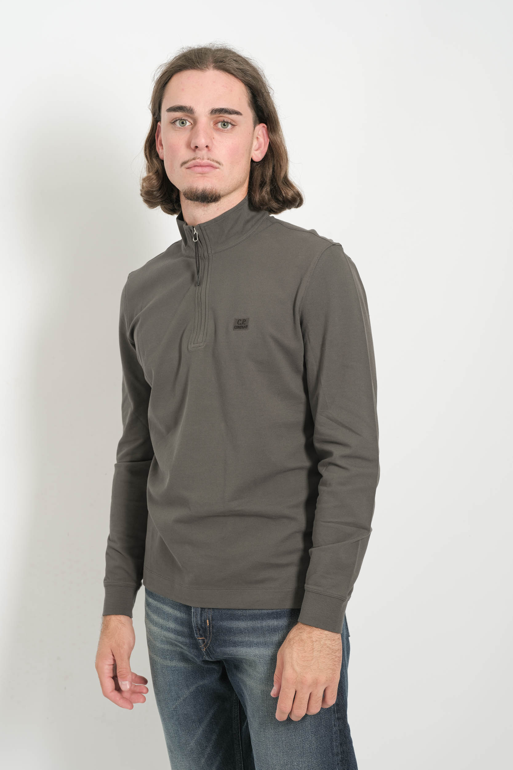 Image du produit POLO A MANCHES LONGUES CP COMPANY GRIS PLOMB L144A-978 - 2