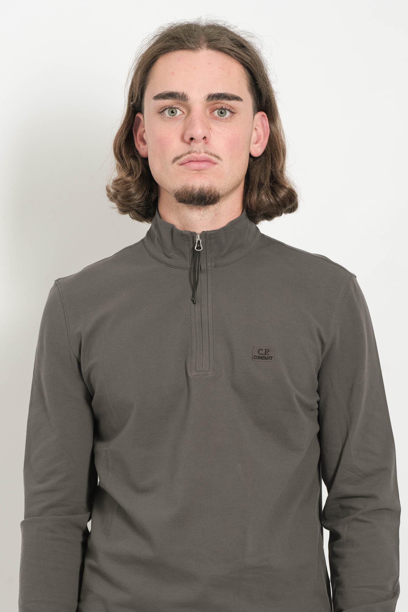  Image du produit POLO A MANCHES LONGUES CP COMPANY GRIS PLOMB L144A-978 - 5