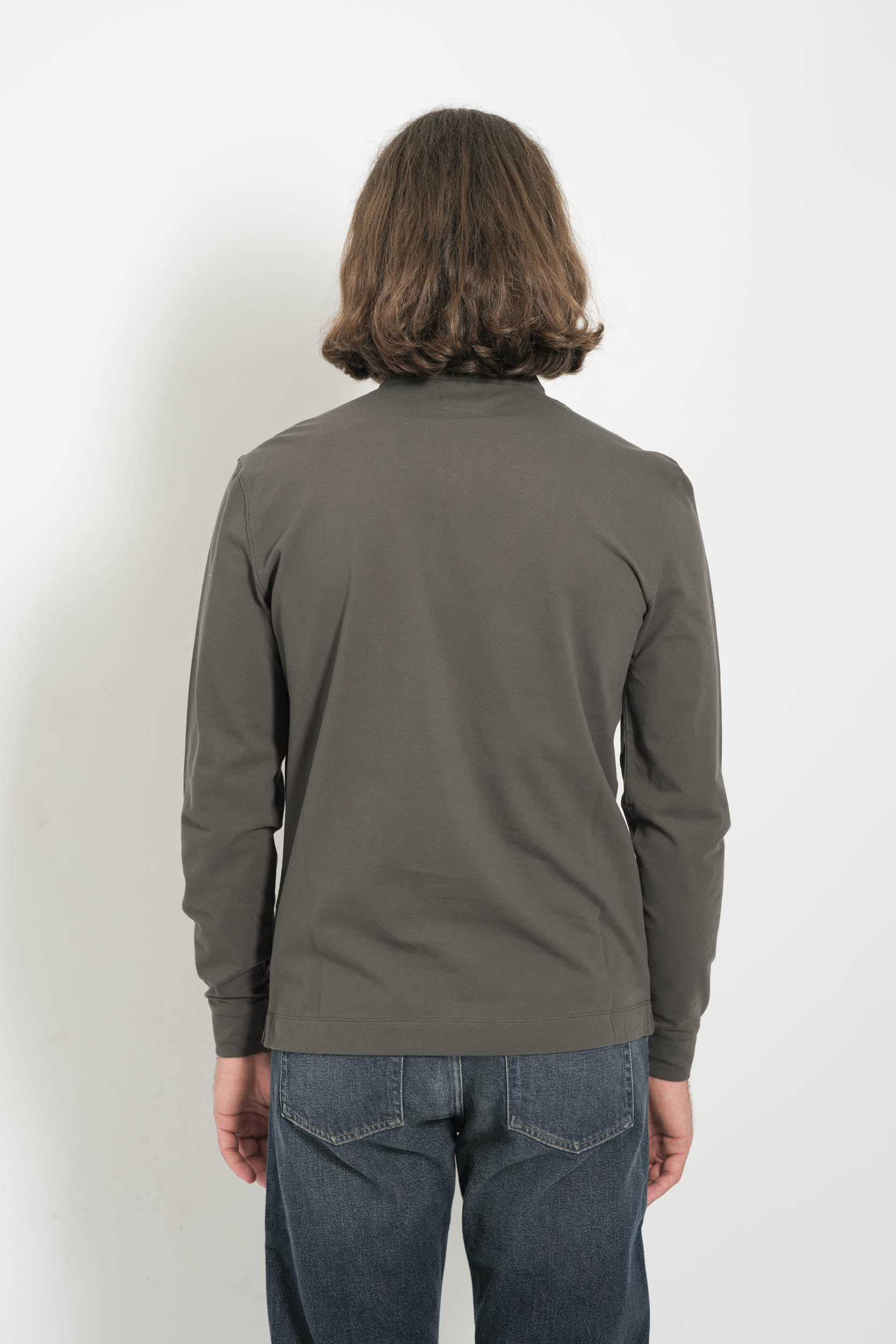  Image du produit POLO A MANCHES LONGUES CP COMPANY GRIS PLOMB L144A-978 - 7