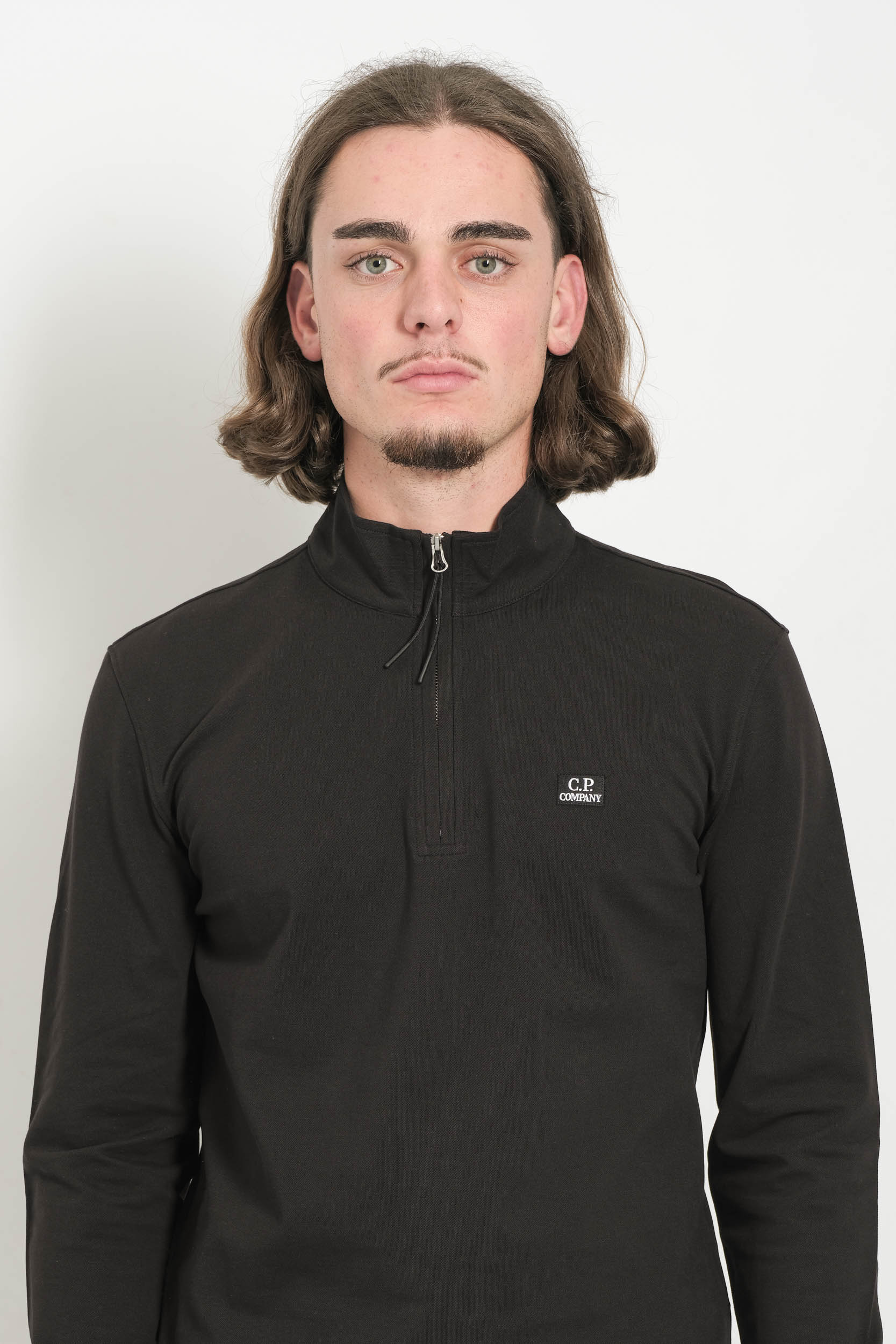 POLO A MANCHES LONGUES CP COMPANY NOIR L144A-999