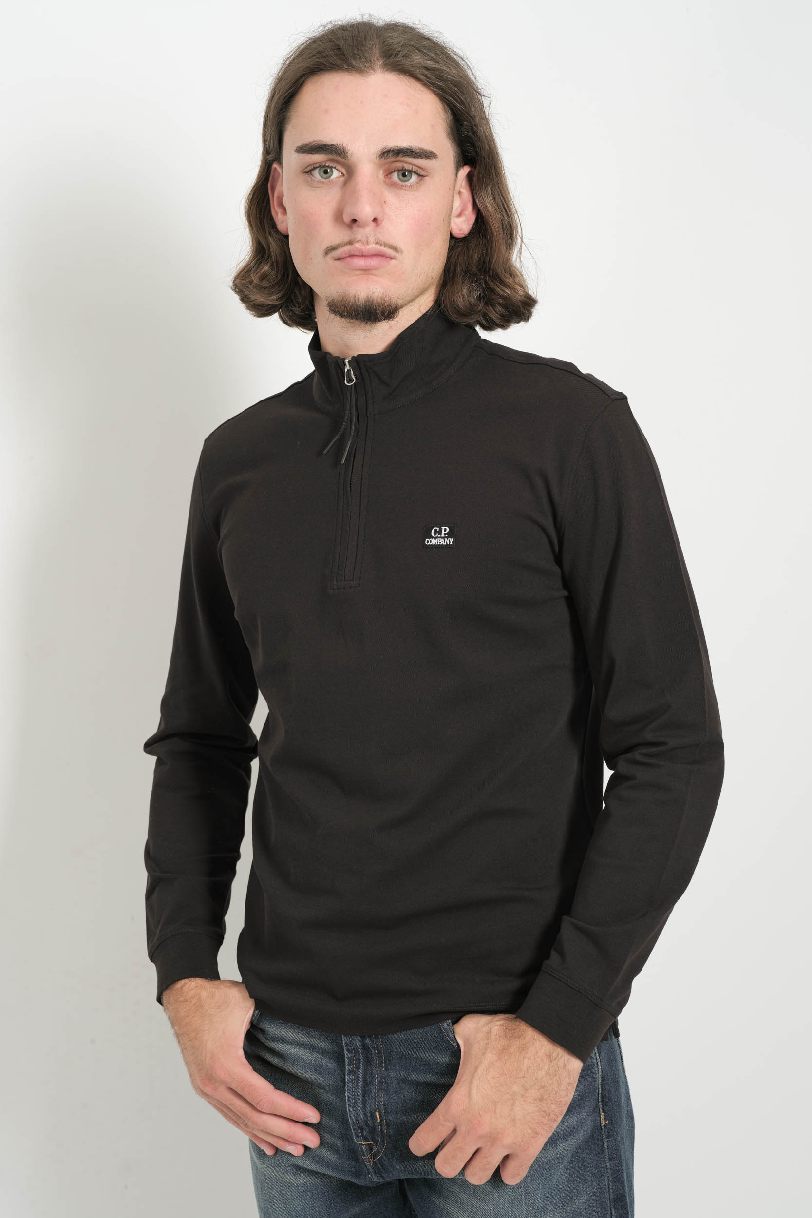  Image du produit POLO A MANCHES LONGUES CP COMPANY NOIR L144A-999 - 8