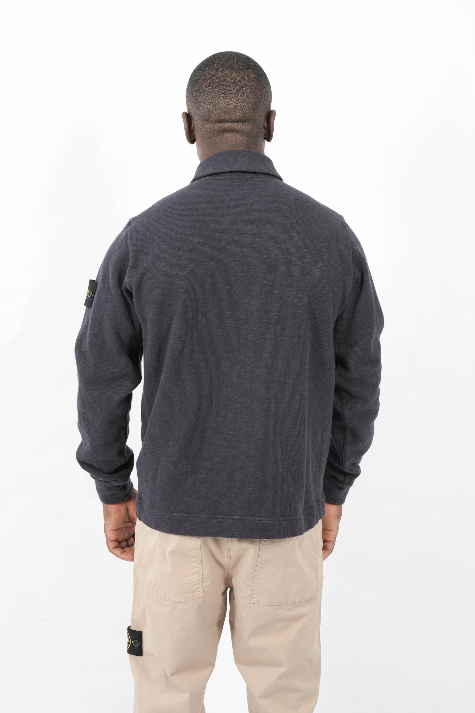 SWEAT STONE ISLAND COL CHEMISE MARINE 6100054-V0026