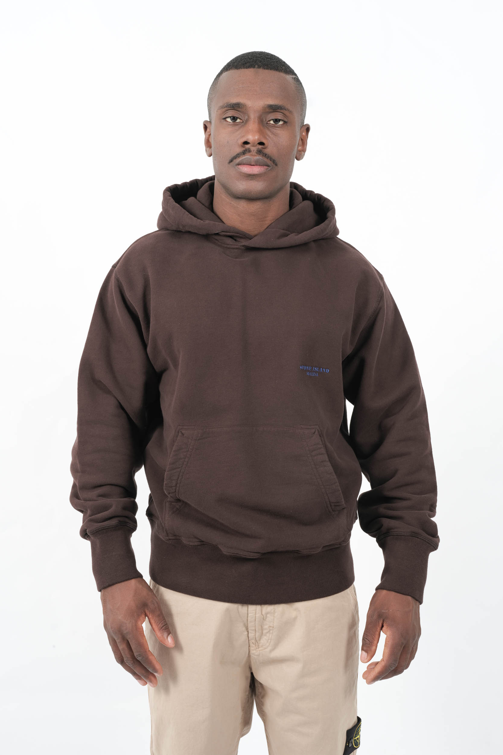 SWEAT A CAPUCHE STONE ISALND MARINA MARRON 6100027-V007B