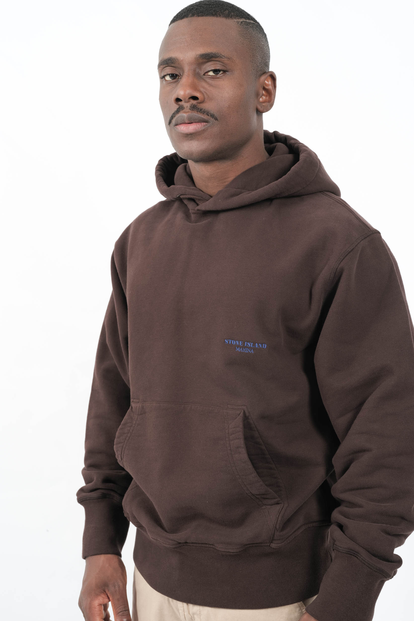 SWEAT A CAPUCHE STONE ISALND MARINA MARRON 6100027-V007B