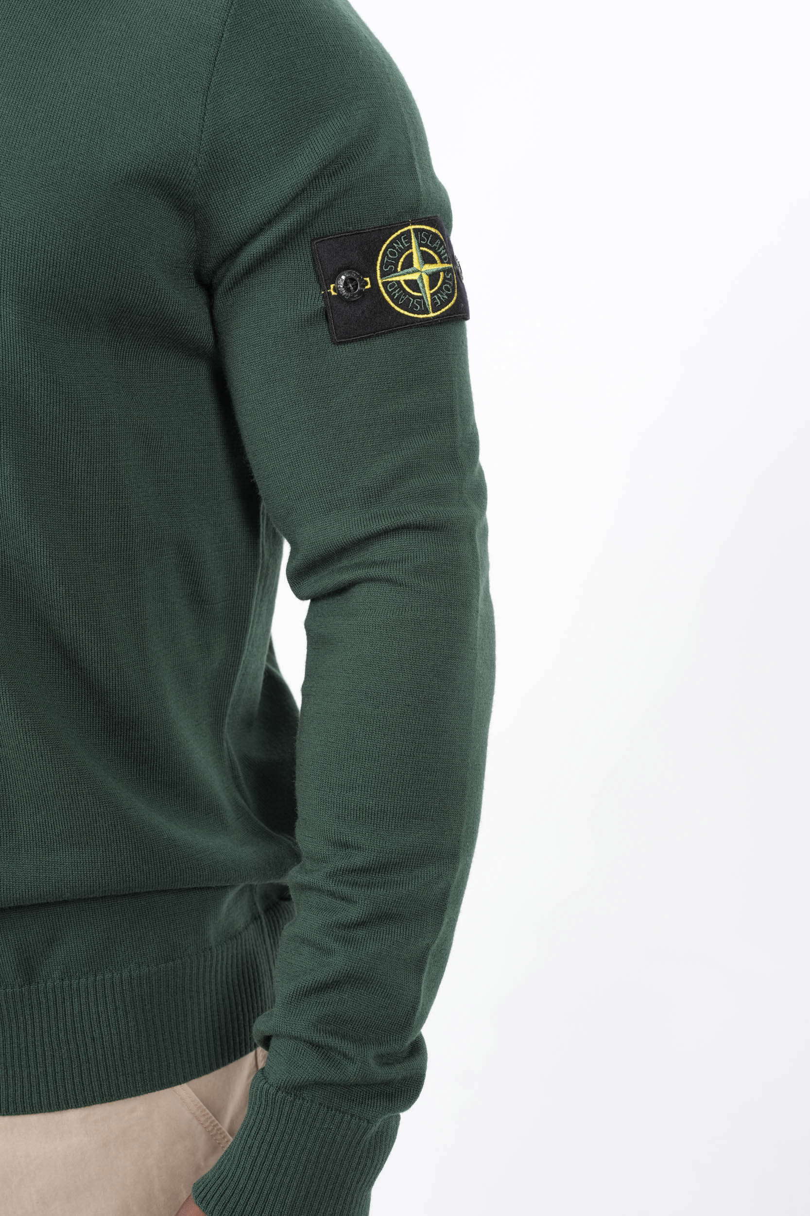 PULL COL ROULE STONE ISLAND VERT 5100025-V005E