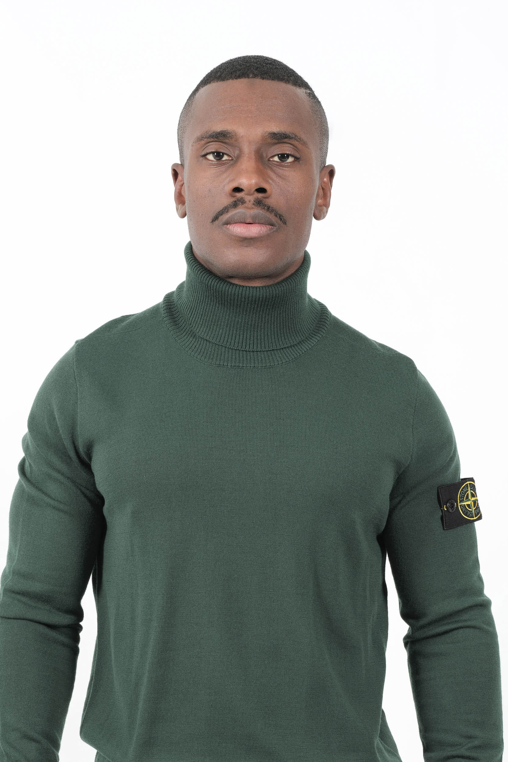 PULL COL ROULE STONE ISLAND VERT 5100025-V005E