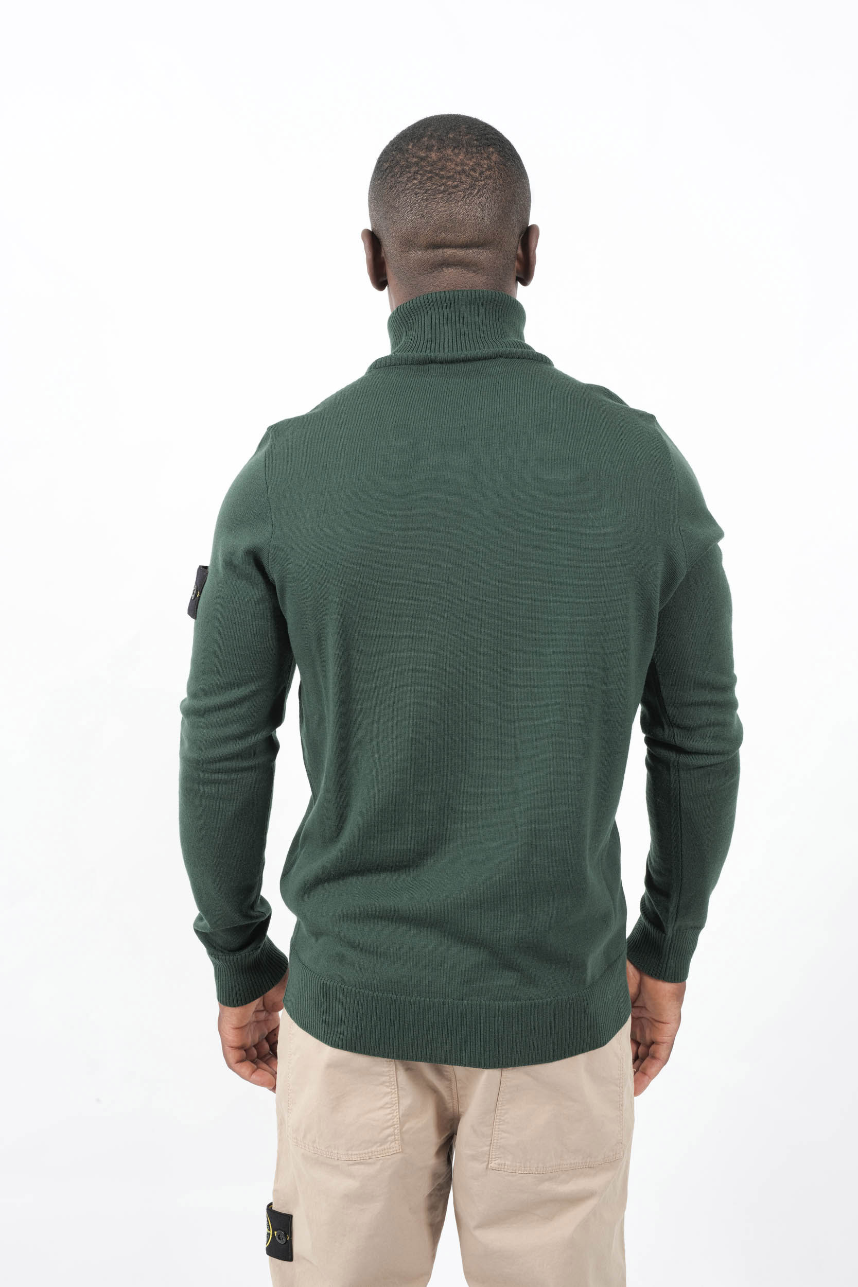 PULL COL ROULE STONE ISLAND VERT 5100025-V005E