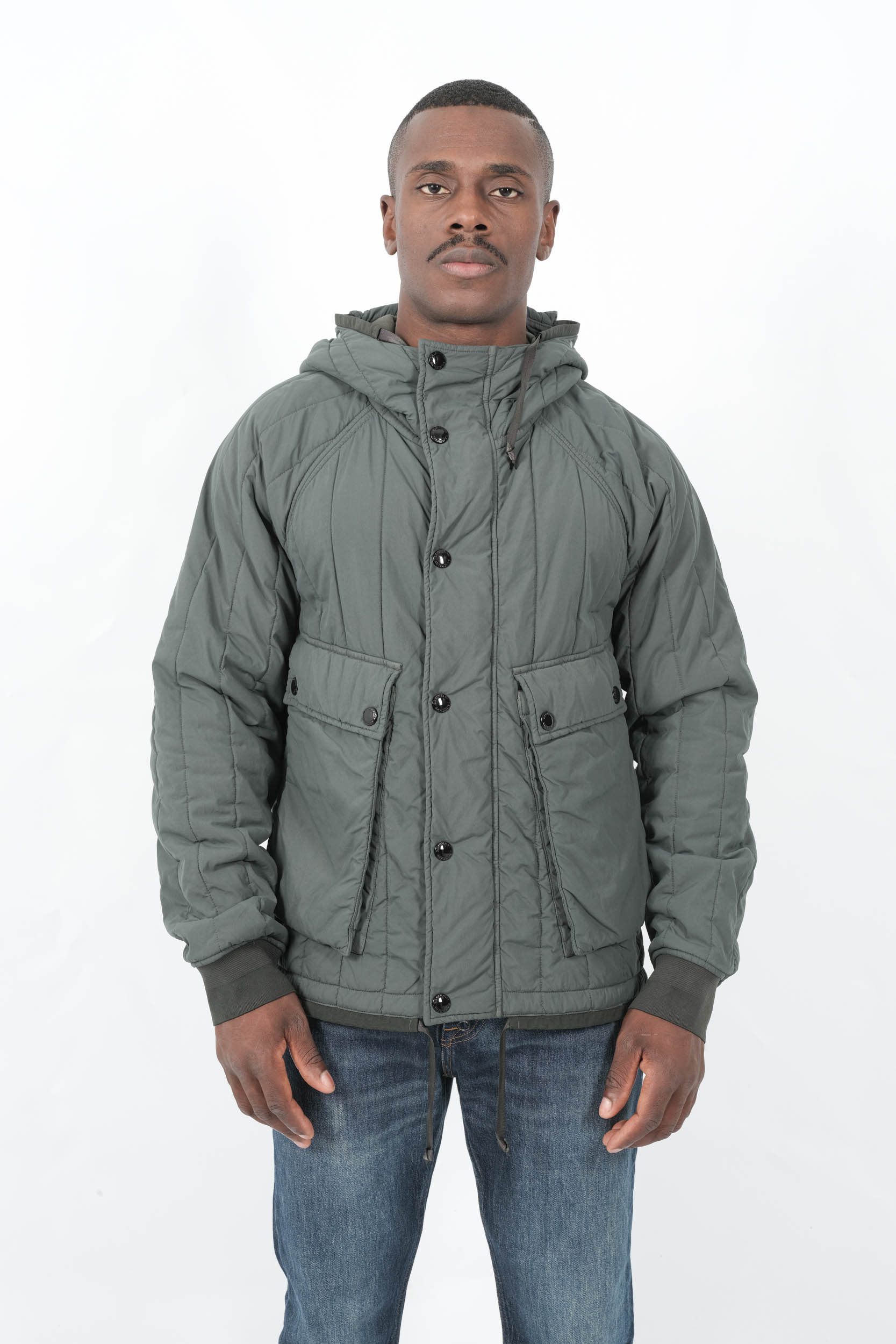 BLOUSON A CAPUCH CP COMPANY GRIS PLOMB W081A-978