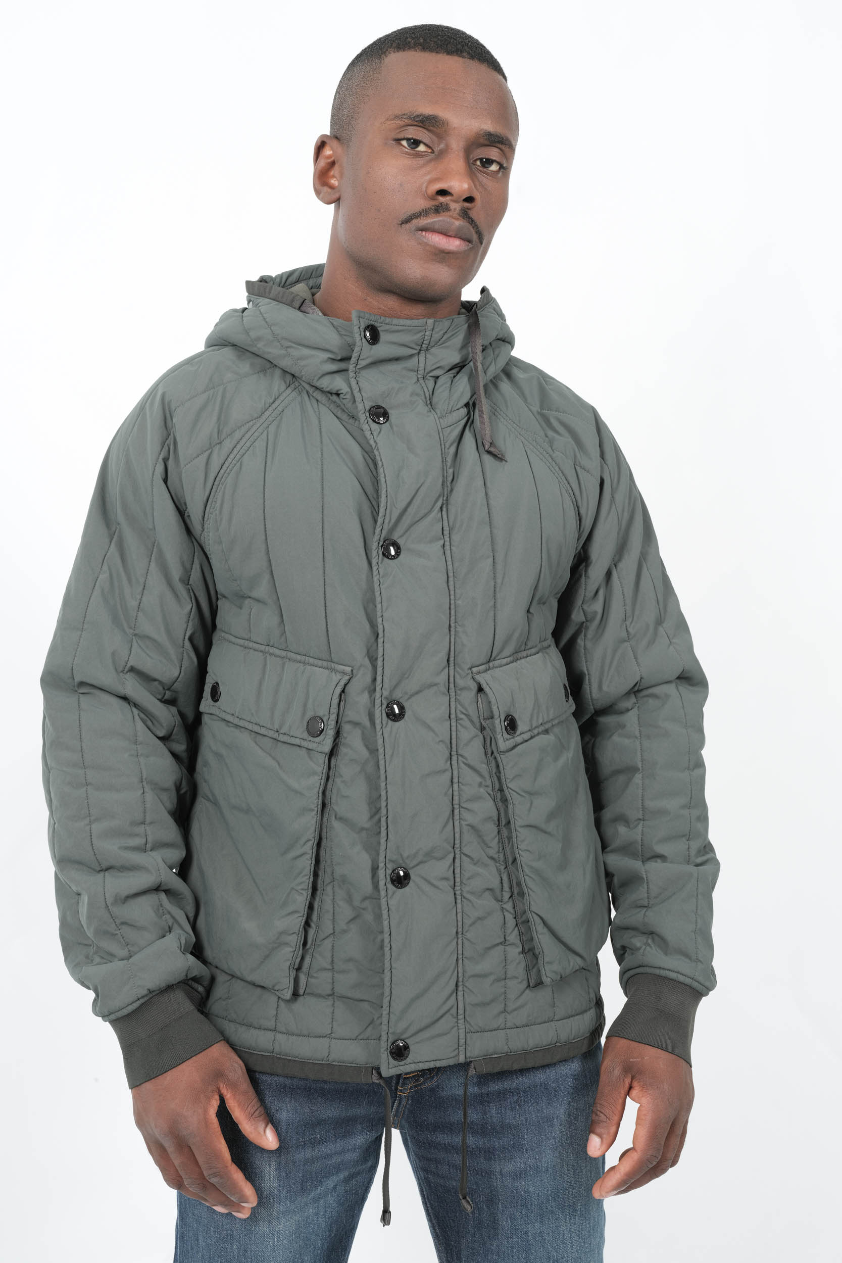 BLOUSON A CAPUCH CP COMPANY GRIS PLOMB W081A-978