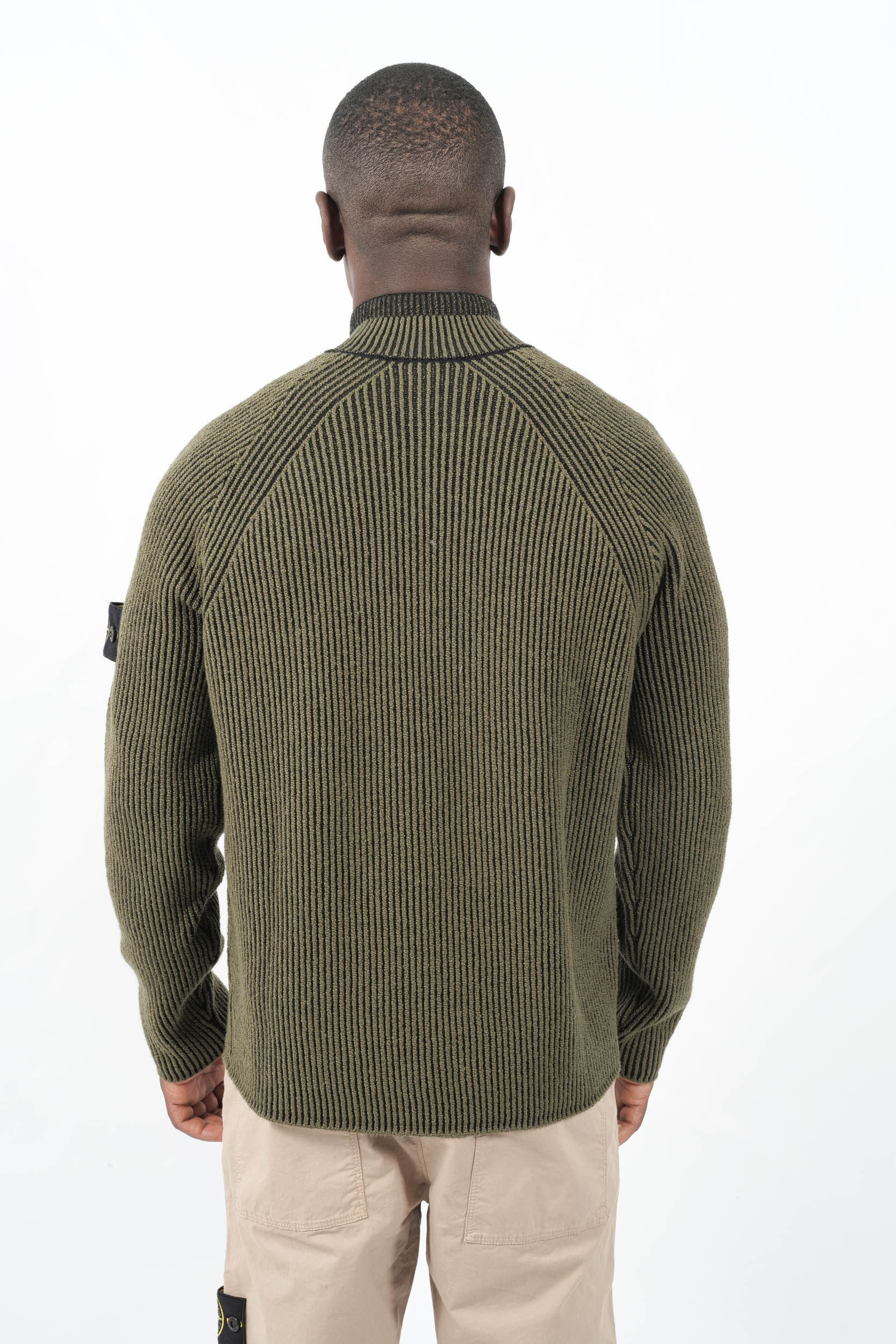 PULL STONE ISLAND DEMI-ZIP KAKI 5100024-V0054