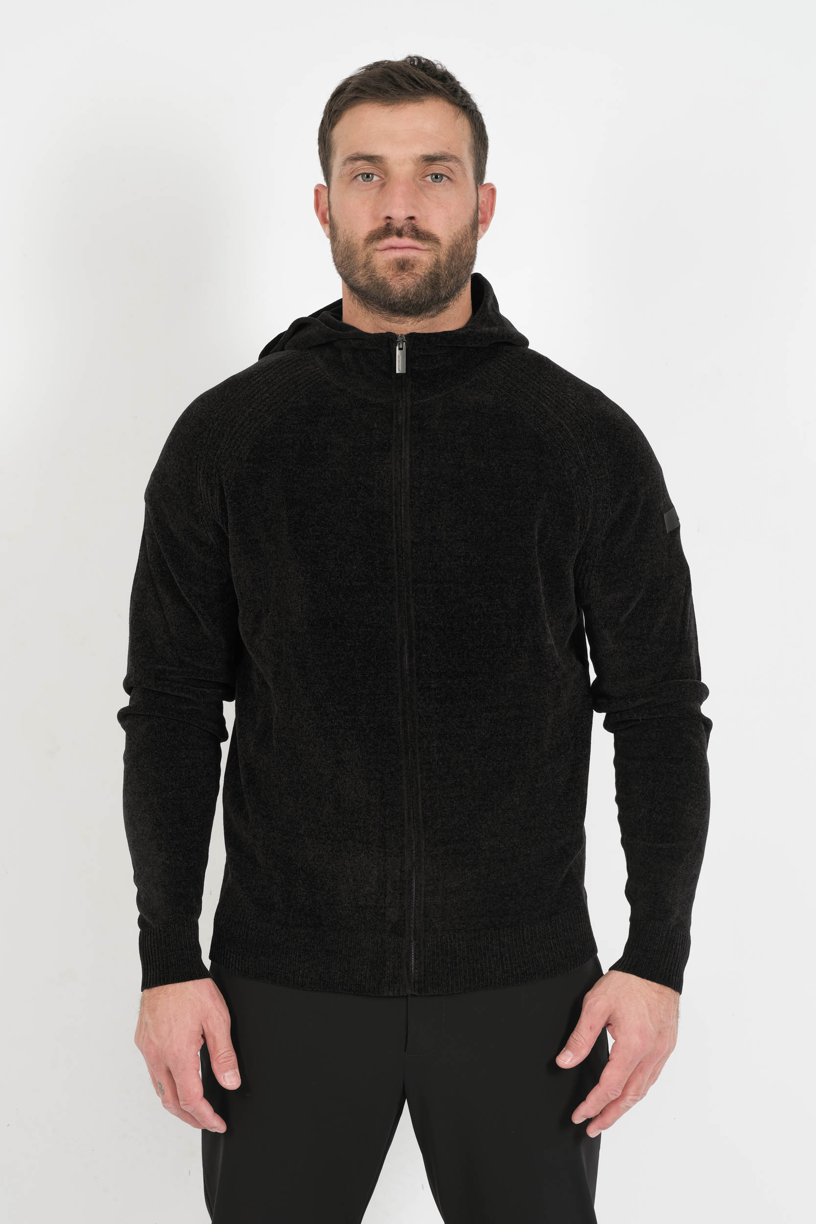  Image du produit PULL ZIPE RRD A CAPUCHE NOIR W25136-10 - 4