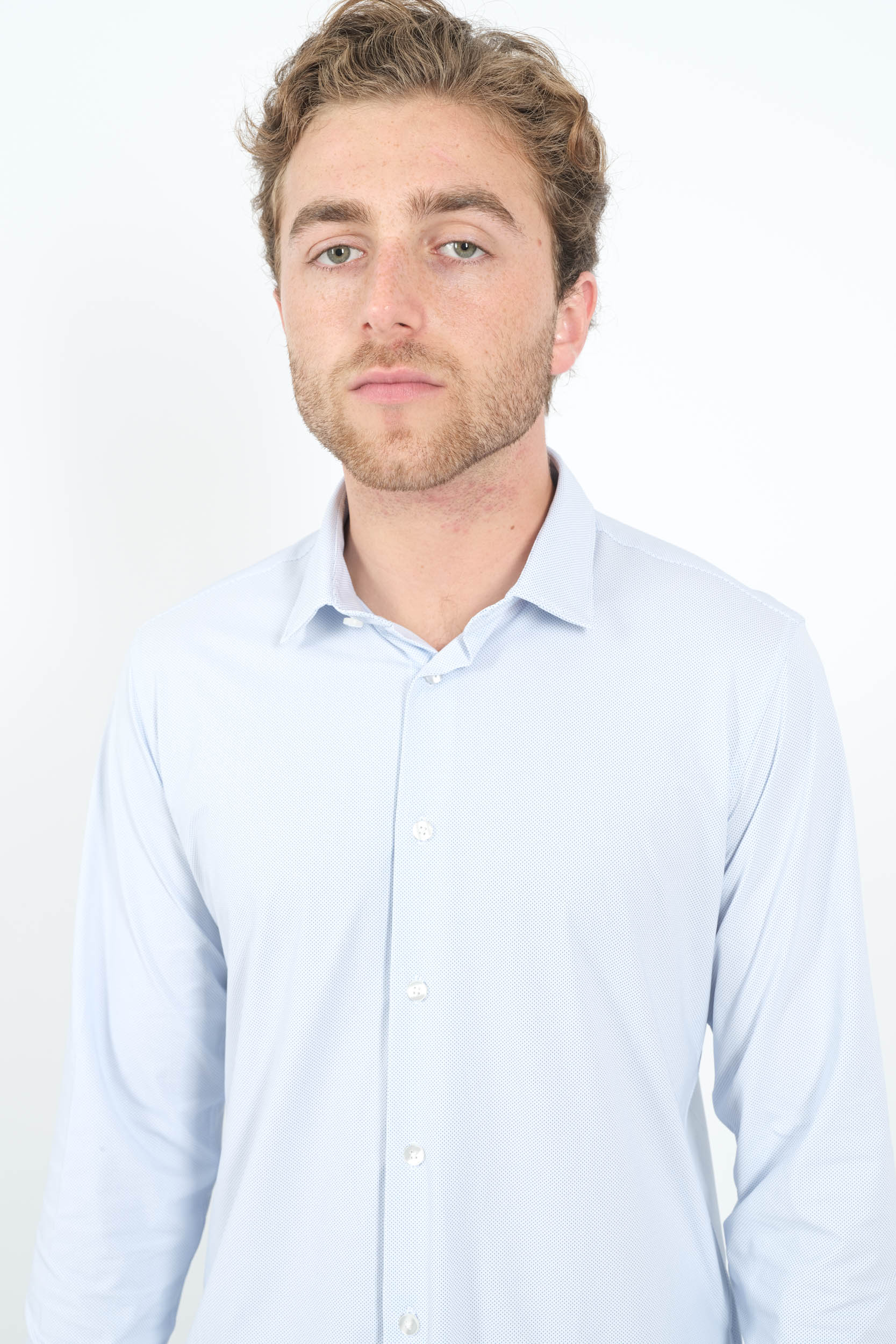  Image du produit CHEMISE RRD BLANCHE A POINTS BLEUS W25254-V05 - 2