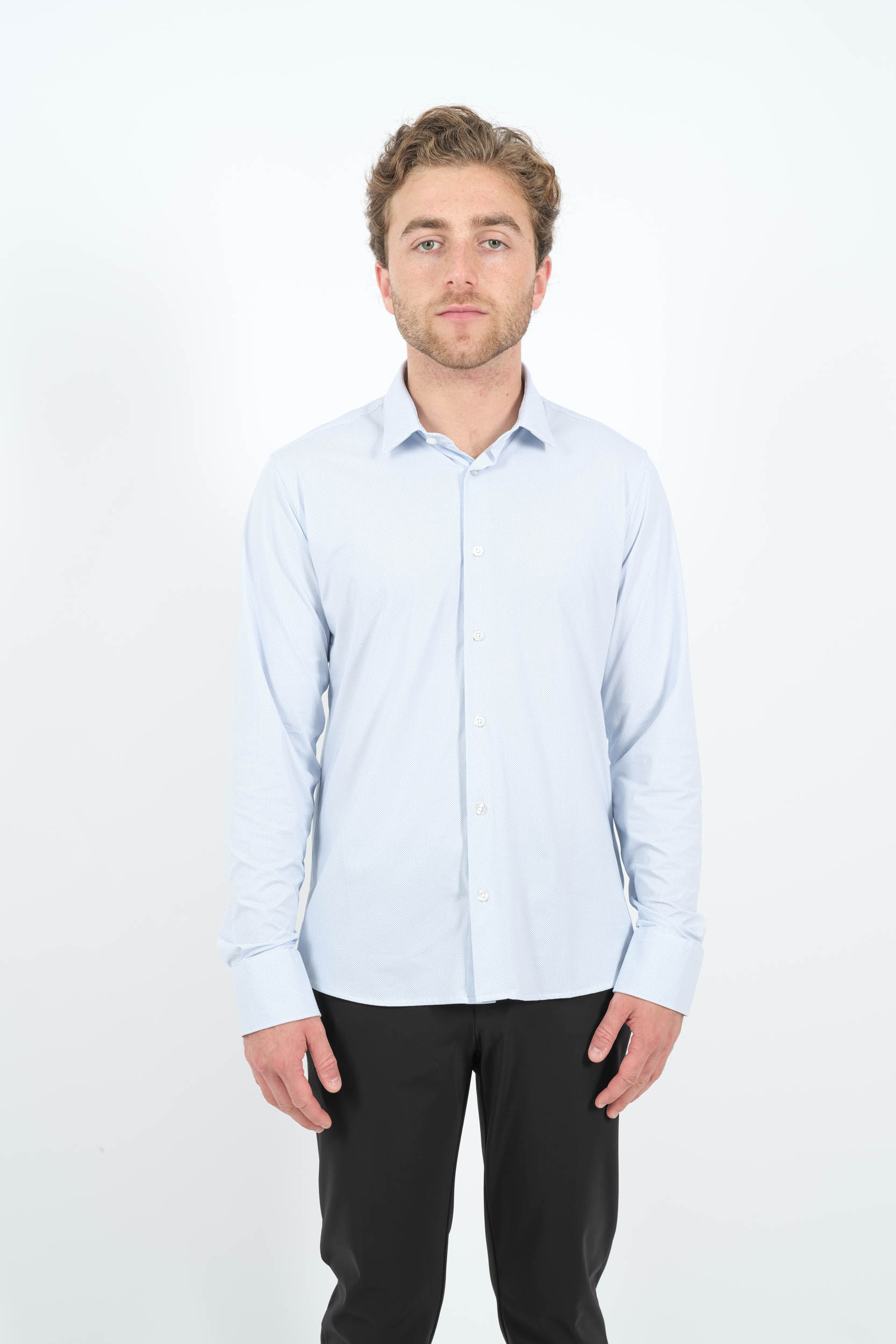  Image du produit CHEMISE RRD BLANCHE A POINTS BLEUS W25254-V05 - 4