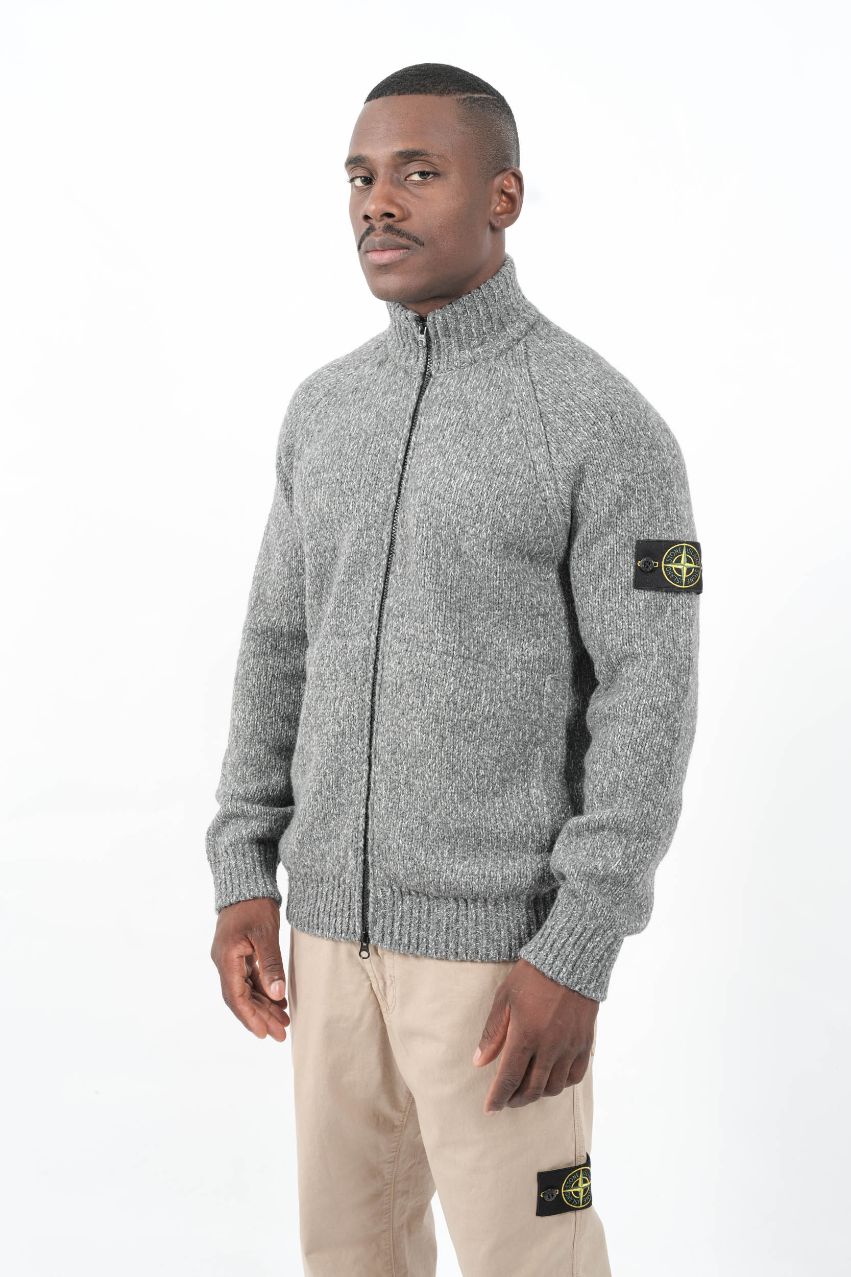 GILET STONE ISLAND GRIS CHINE 5100051-V0M6B