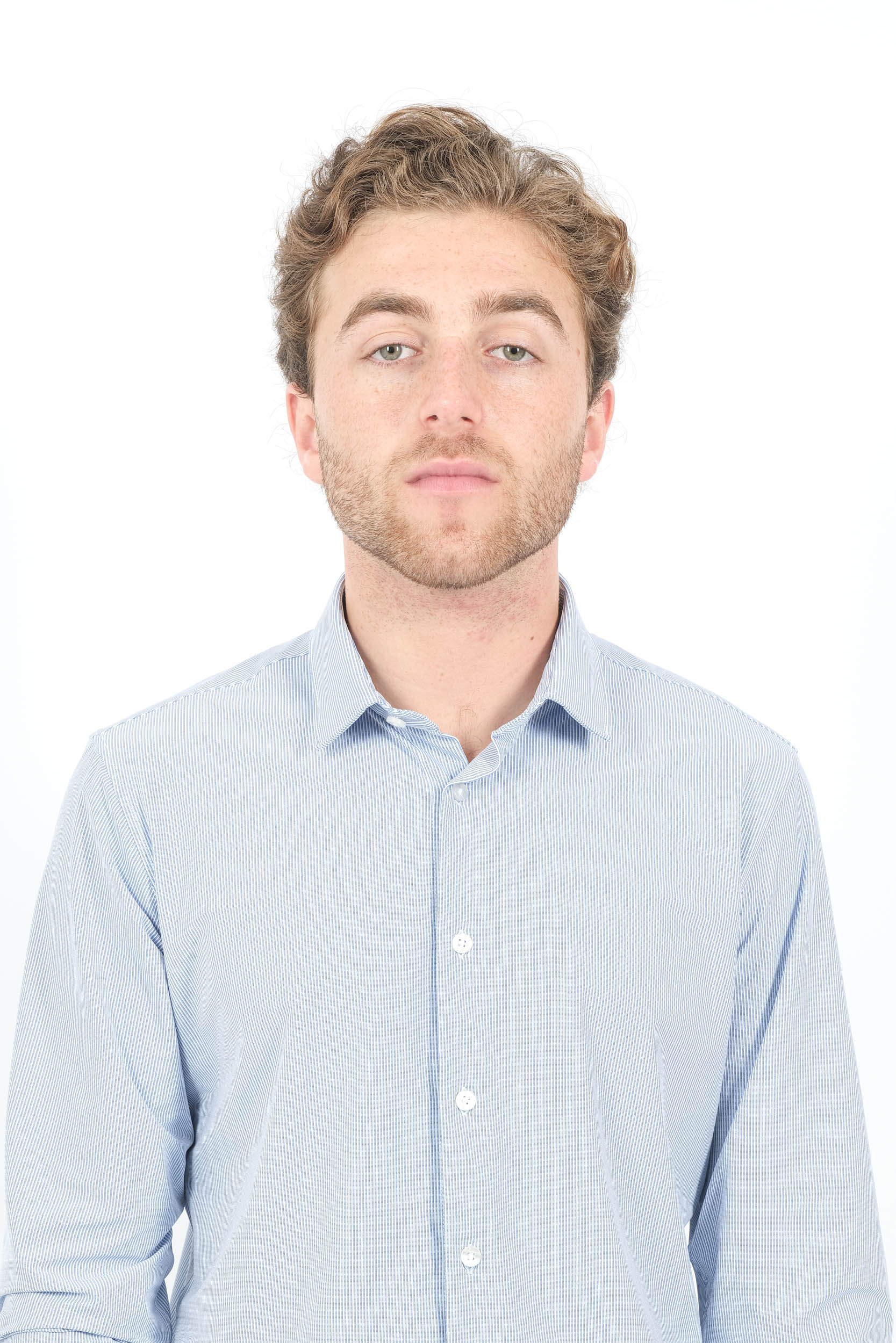 CHEMISE RRD BLEU MARINE A FINES RAYURES W25254-V90