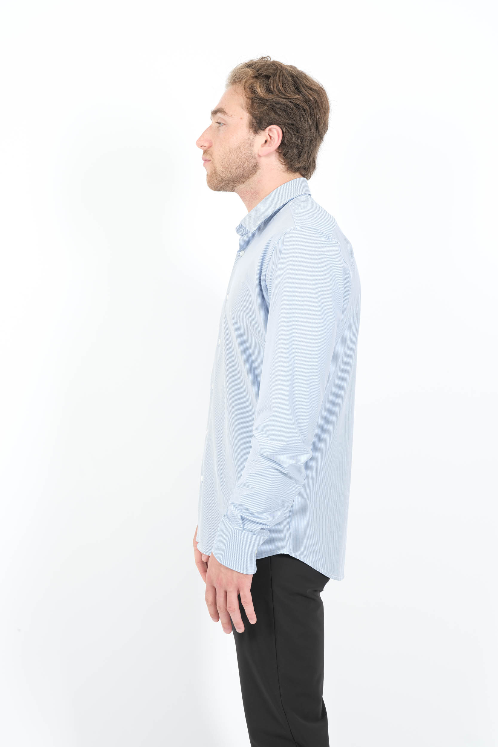  Image du produit CHEMISE RRD BLEU MARINE A FINES RAYURES W25254-V90 - 6