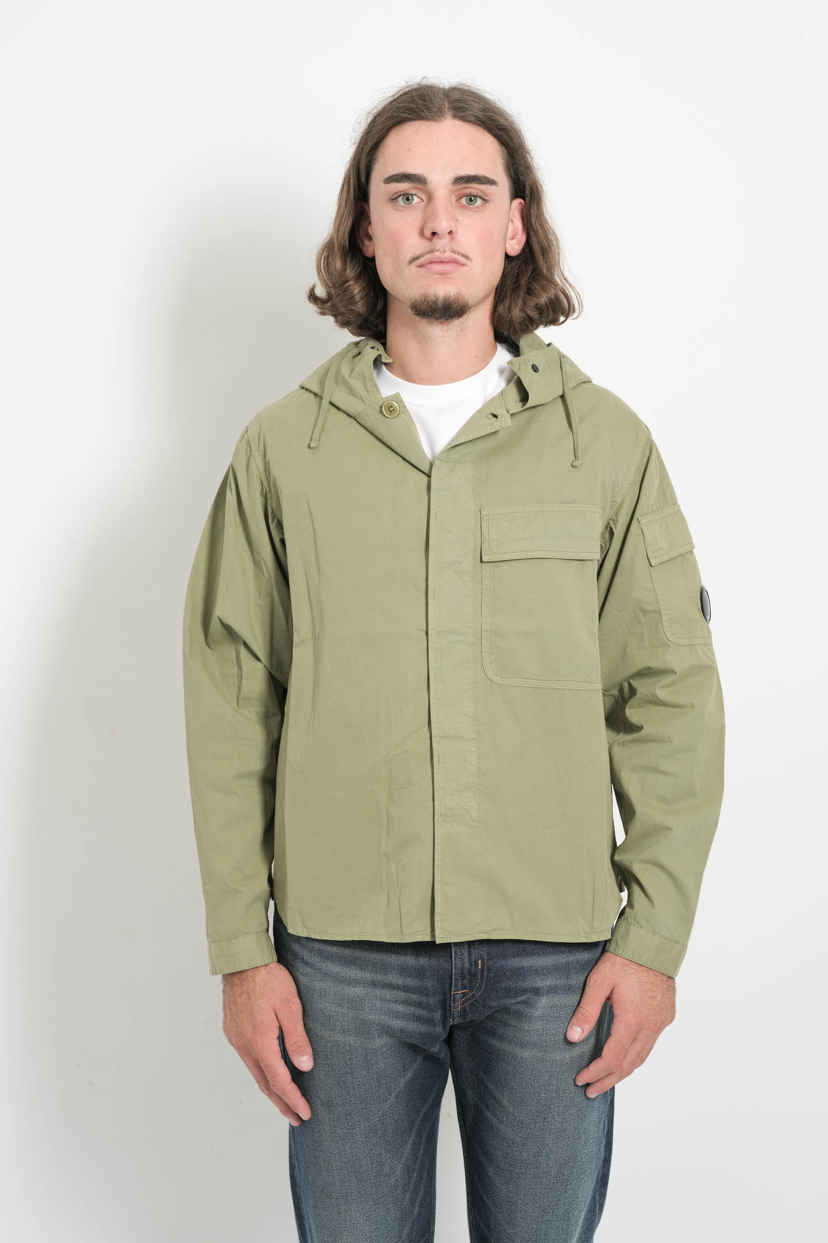 SURCHEMISE A CAPUCHE CP COMPANY KAKI S074A-612