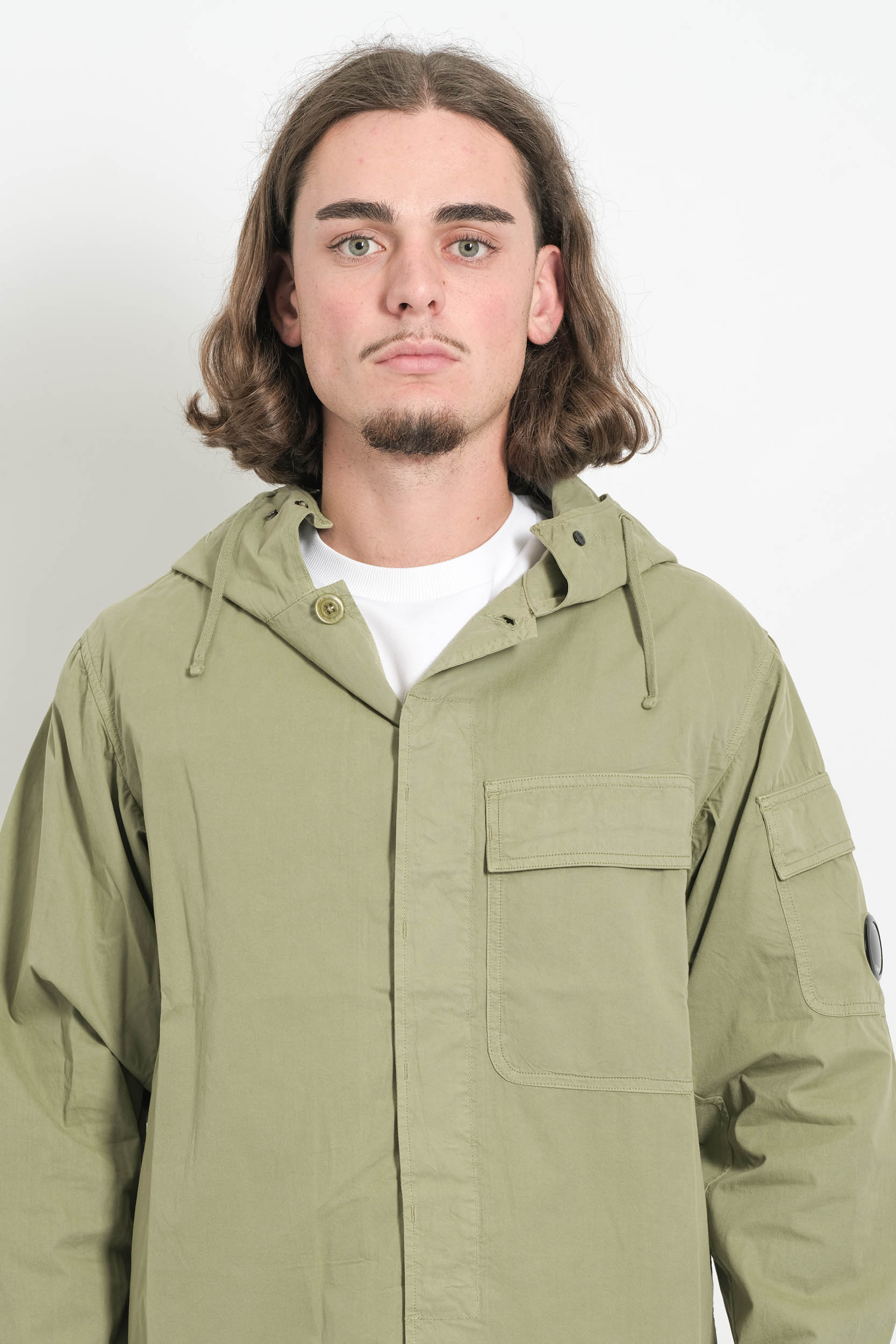 SURCHEMISE A CAPUCHE CP COMPANY KAKI S074A-612