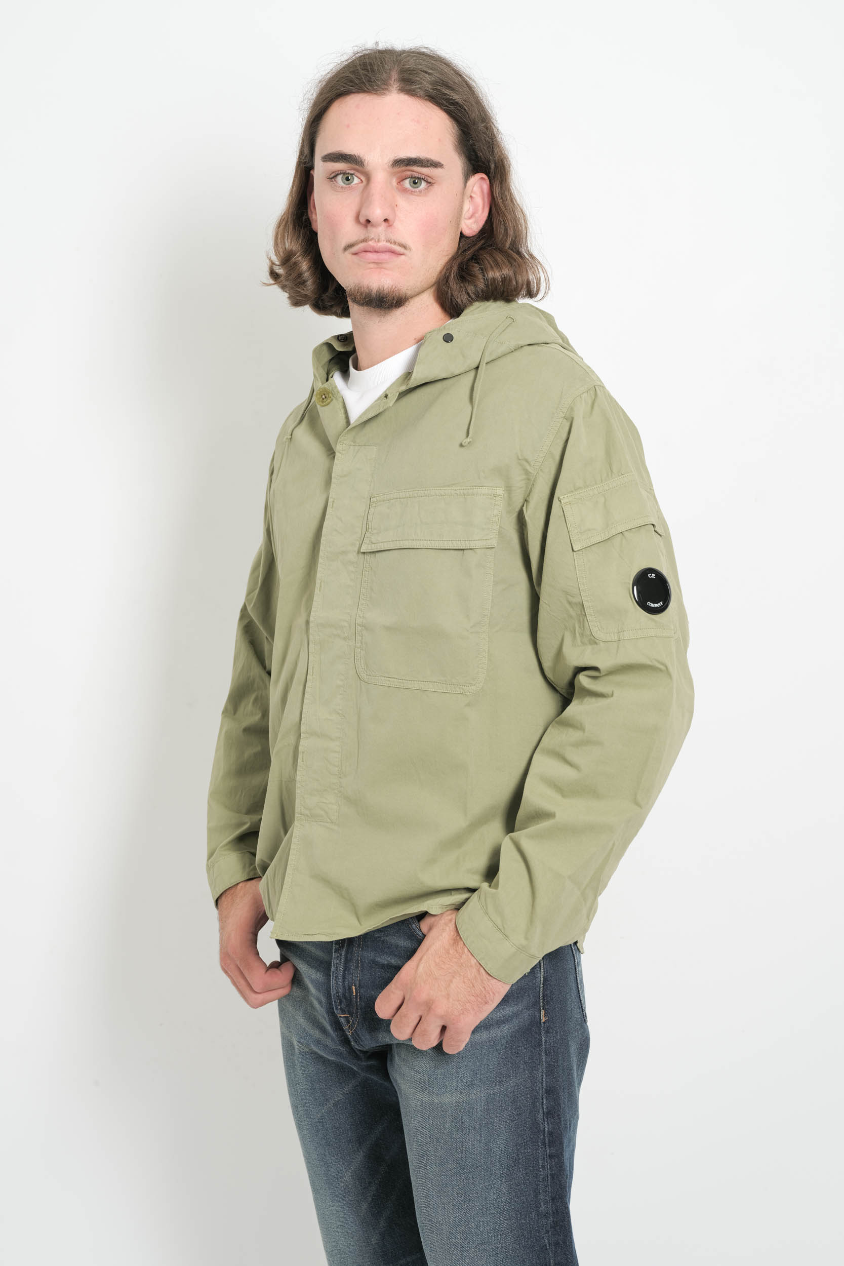 SURCHEMISE A CAPUCHE CP COMPANY KAKI S074A-612