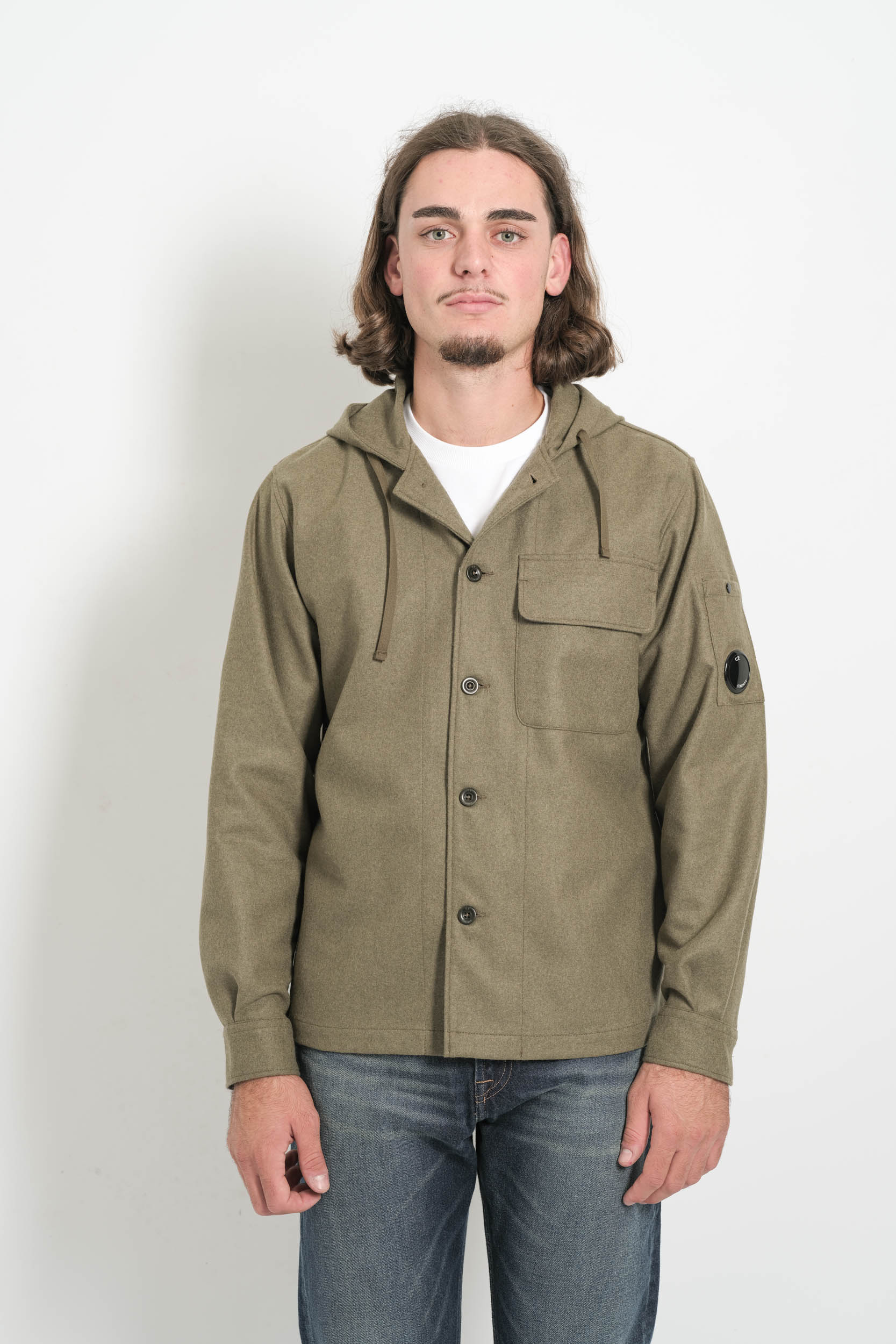  Image du produit SURCHEMISE CP COMPANY LAINE KAKI S272A-652 - 4
