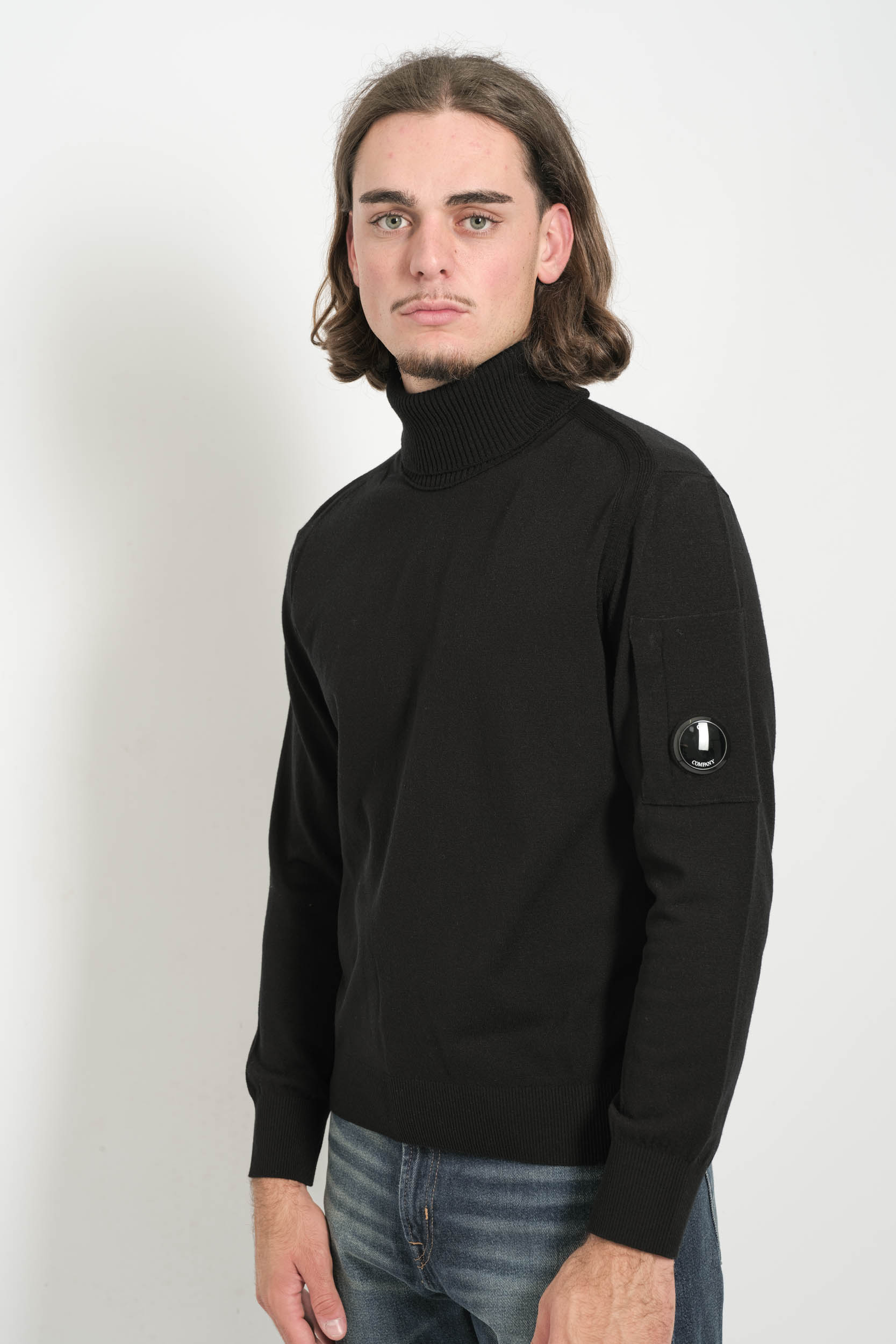  Image du produit PULL CP COMPANY COL ROULE NOIR N035A-999 - 2