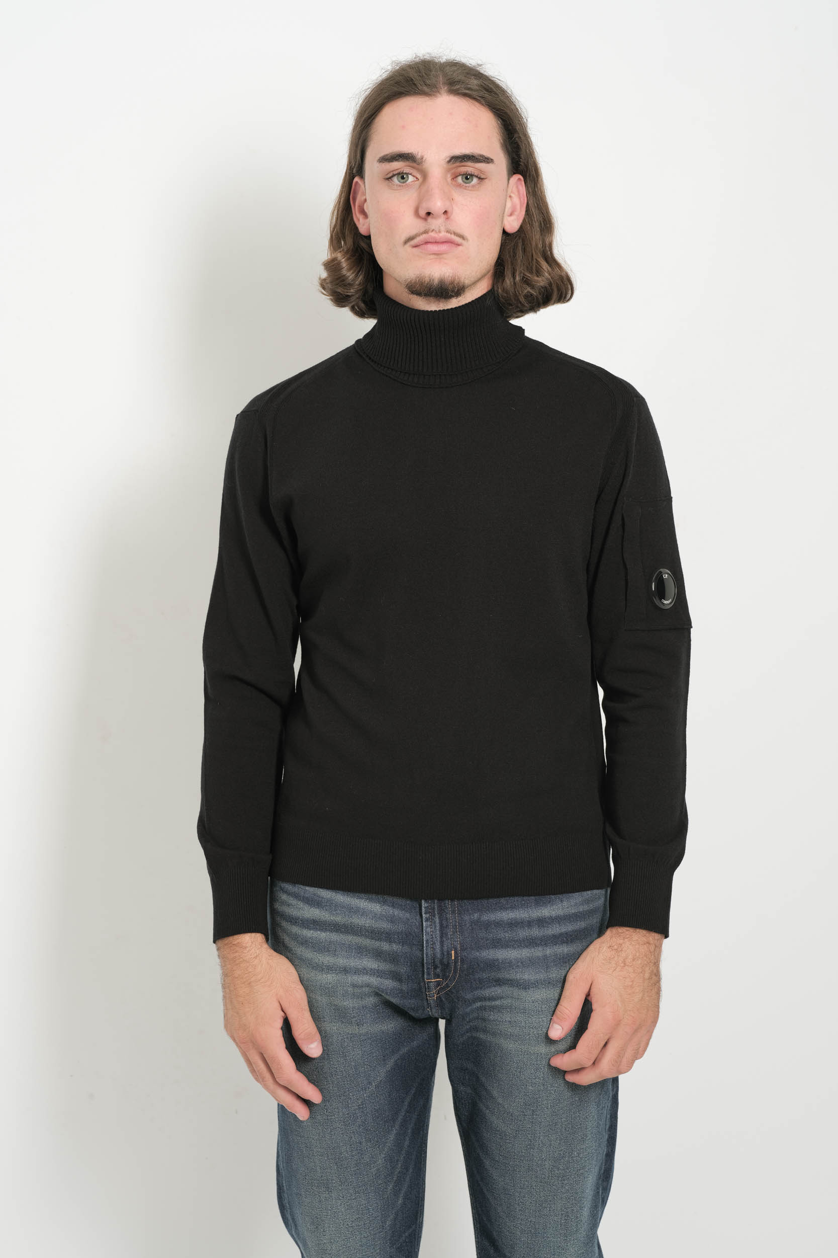 PULL CP COMPANY COL ROULE NOIR N035A-999